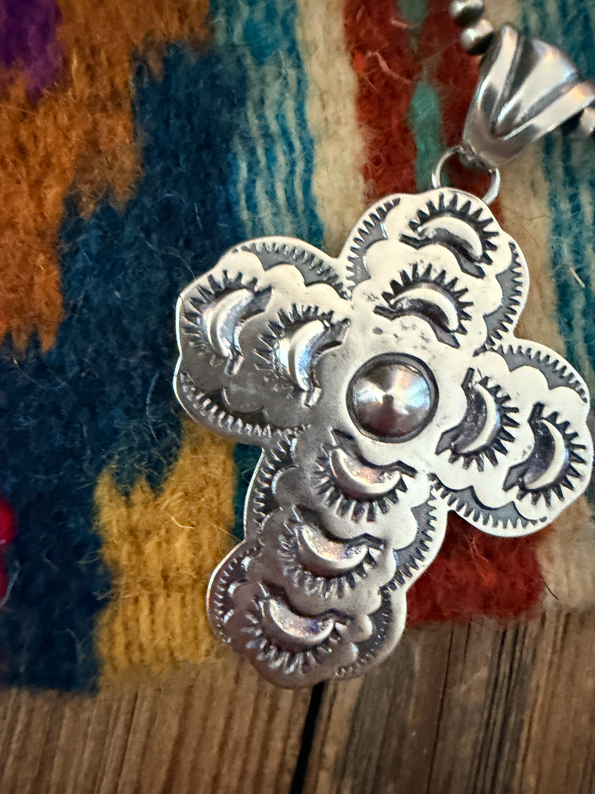Handcrafted Sterling Silver Cross Pendant by Benson Shorty