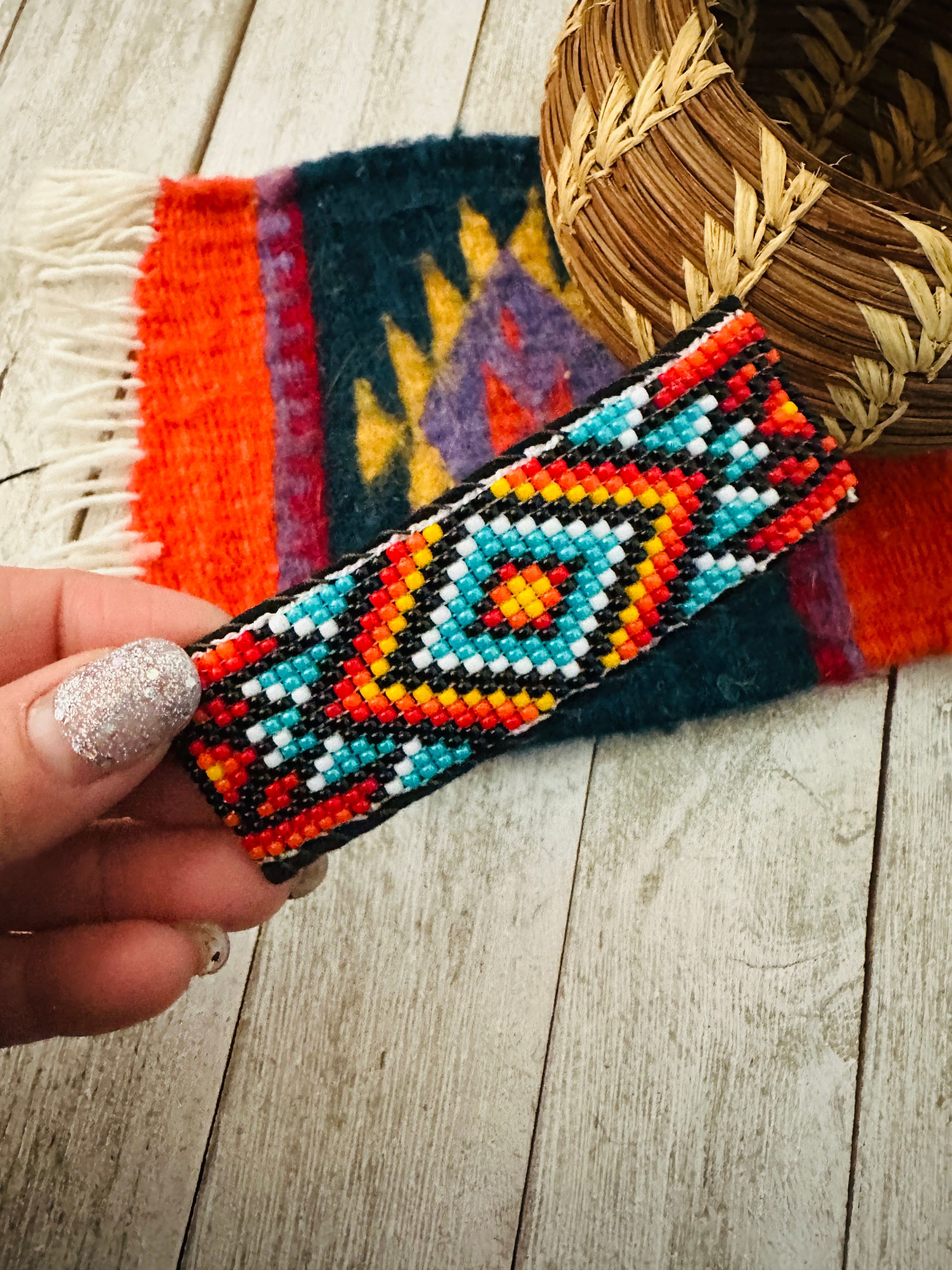 Navajo Handmade Beaded Barrette