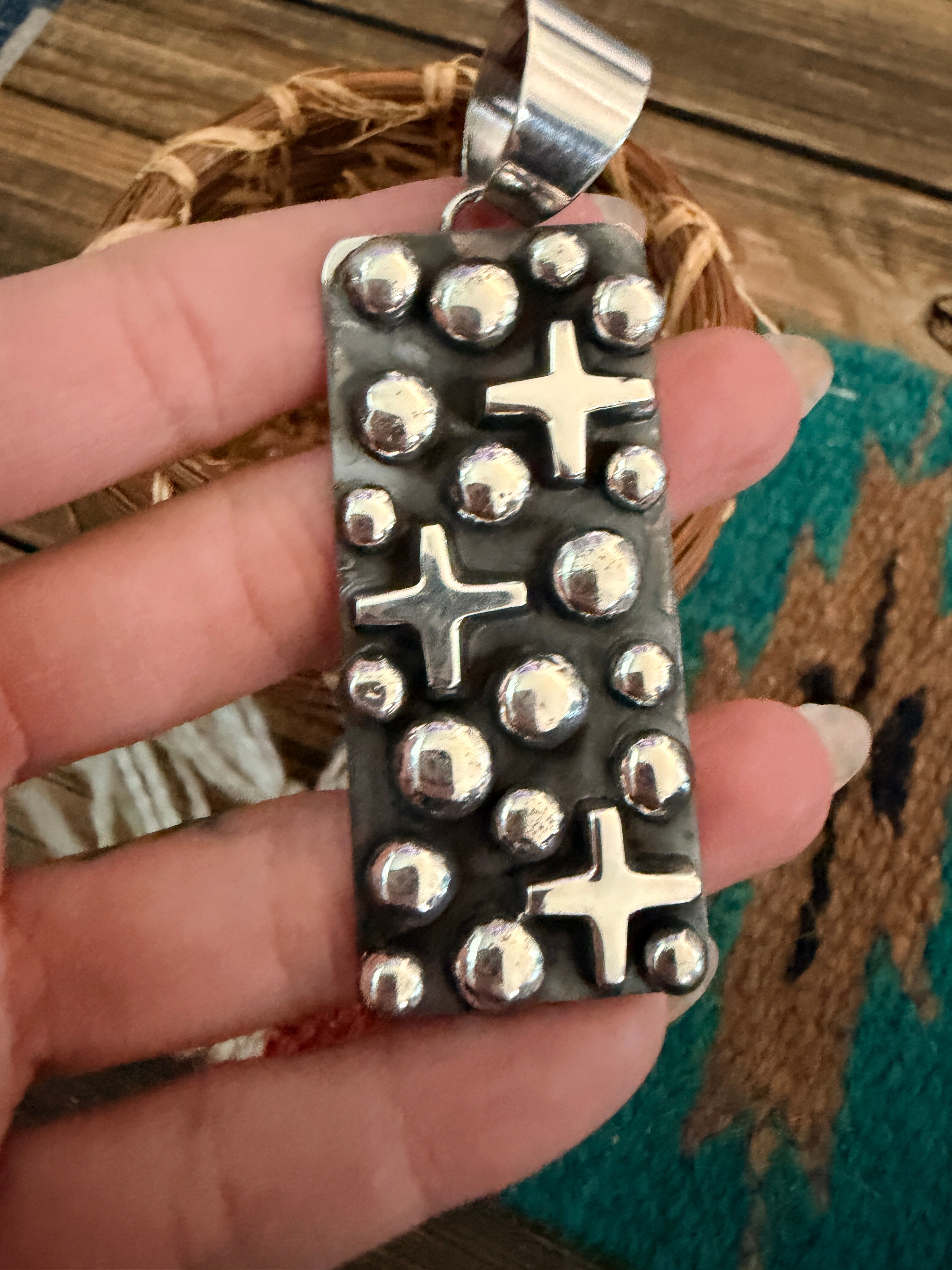 Handcrafted Sterling Silver Cross Pendant by Chimney Butte