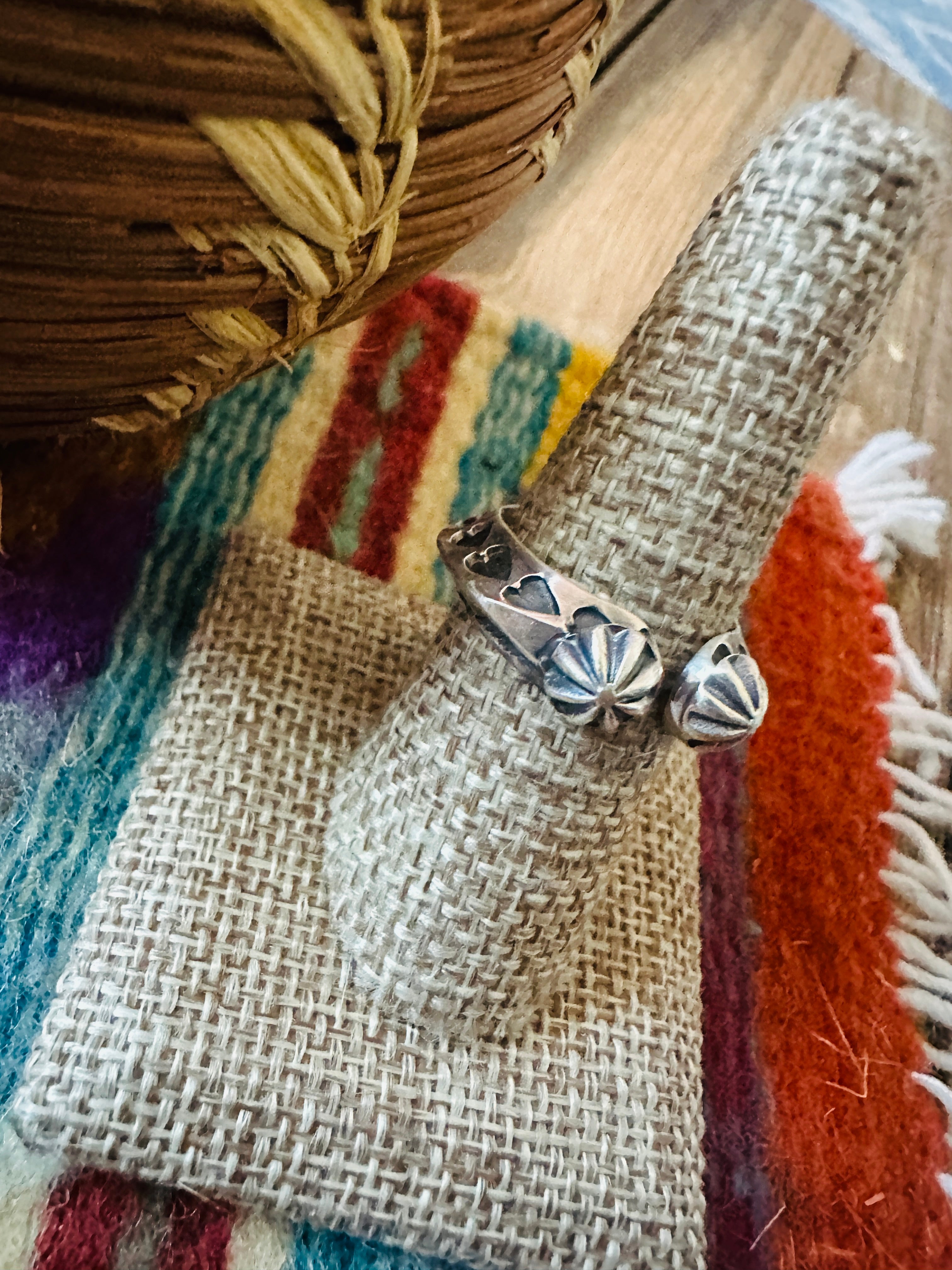 Handcrafted Sterling Silver Band Ring Size 7.75 by Sunshine Reeves