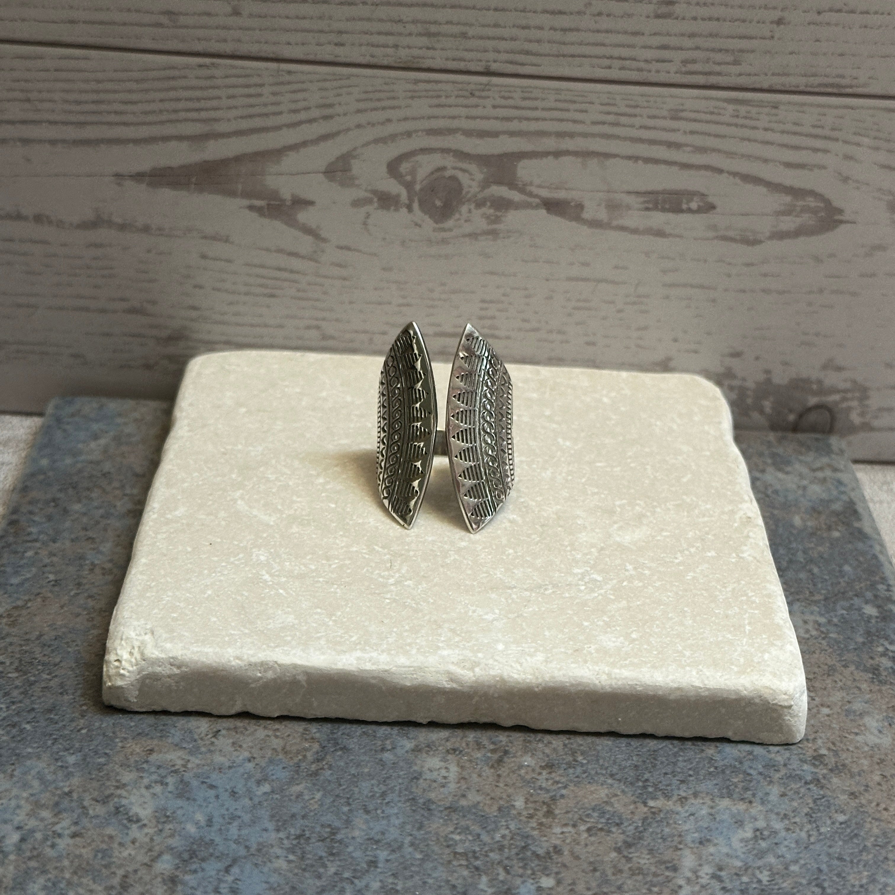Sterling Silver Ethnic Tribal Engraved Ring