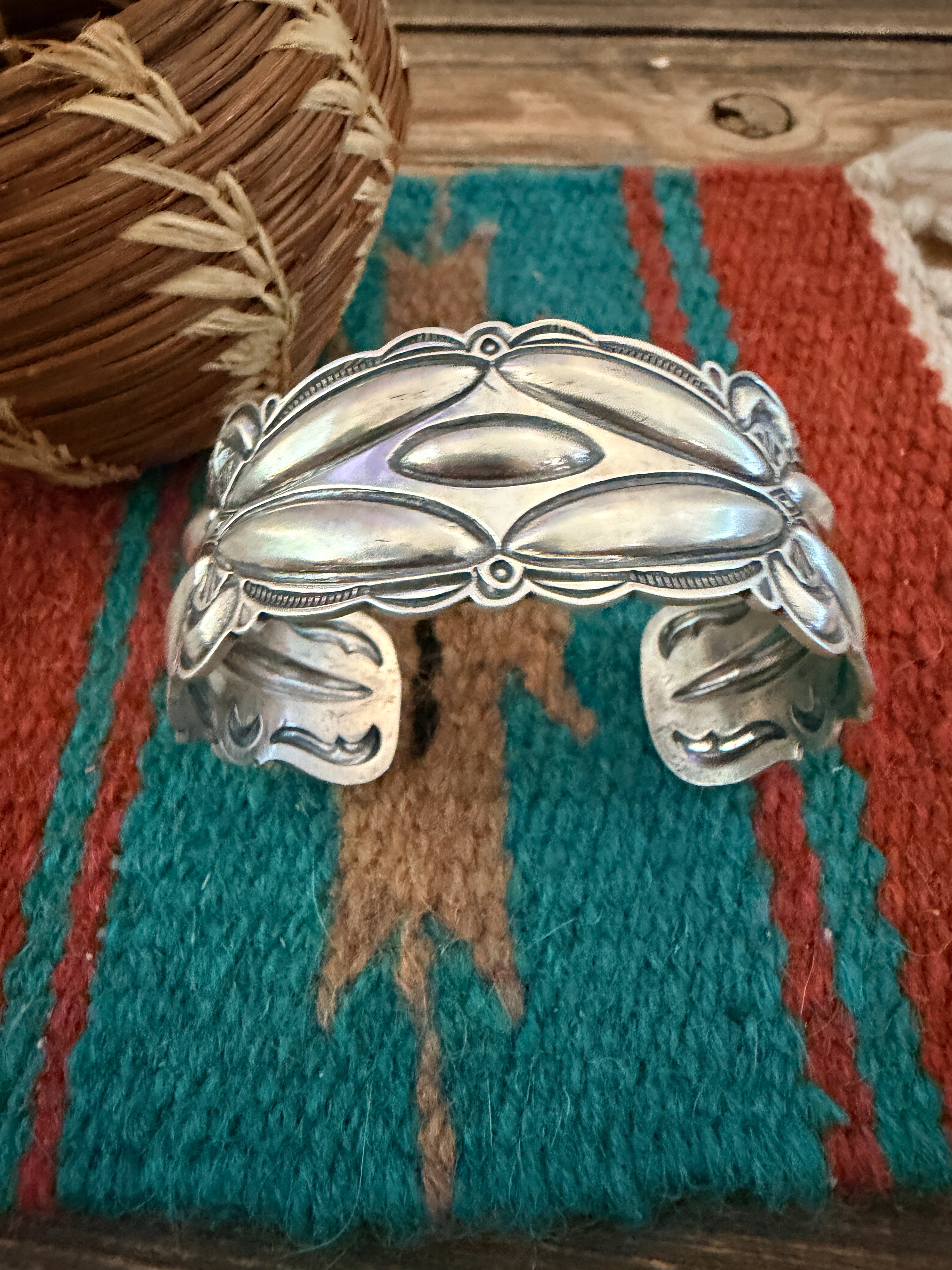 Handcrafted Sterling Silver Cuff Bracelet by Roland Dixson