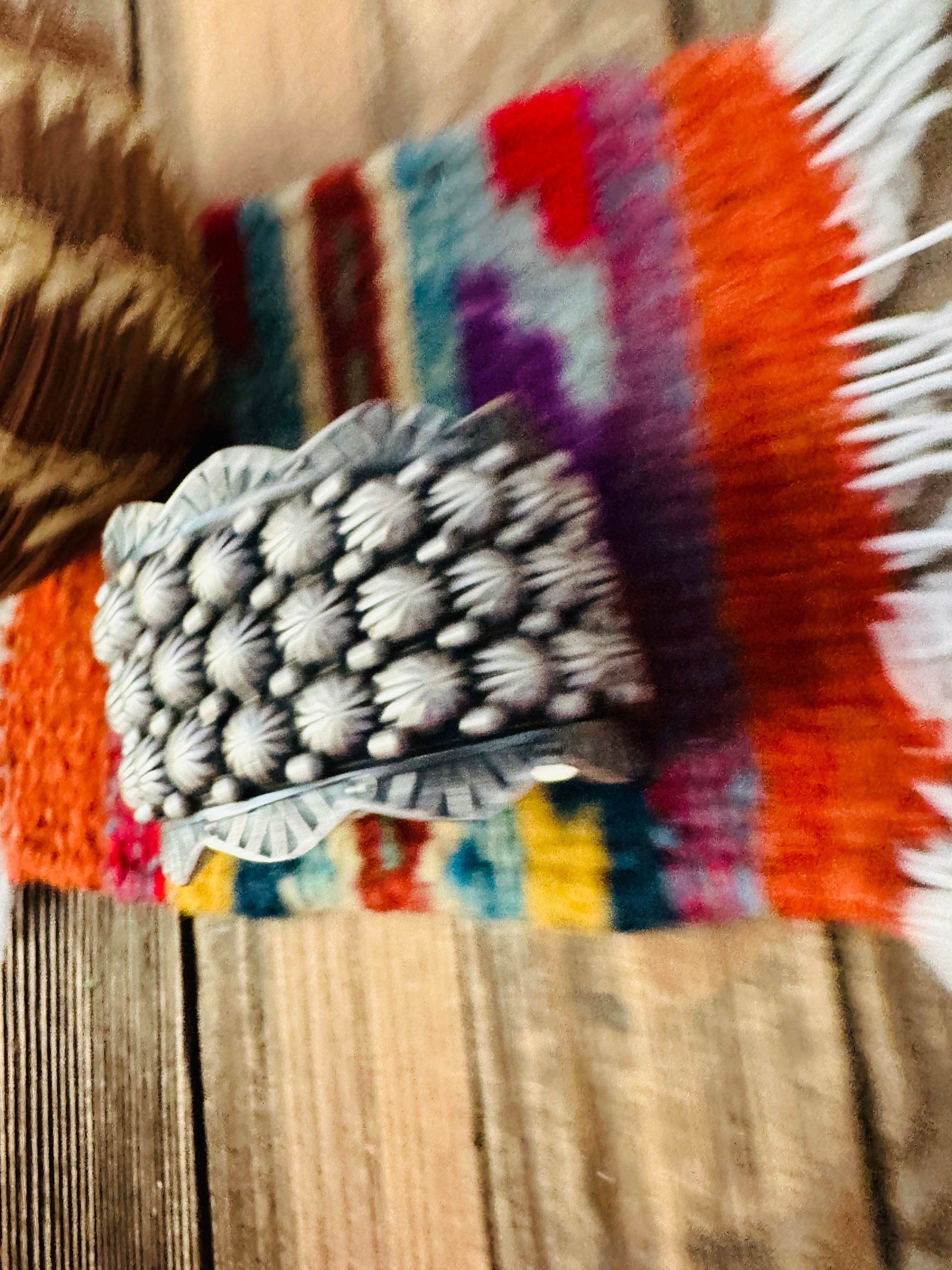 Handcrafted Sterling Silver Studded Cuff Bracelet by Leroy James