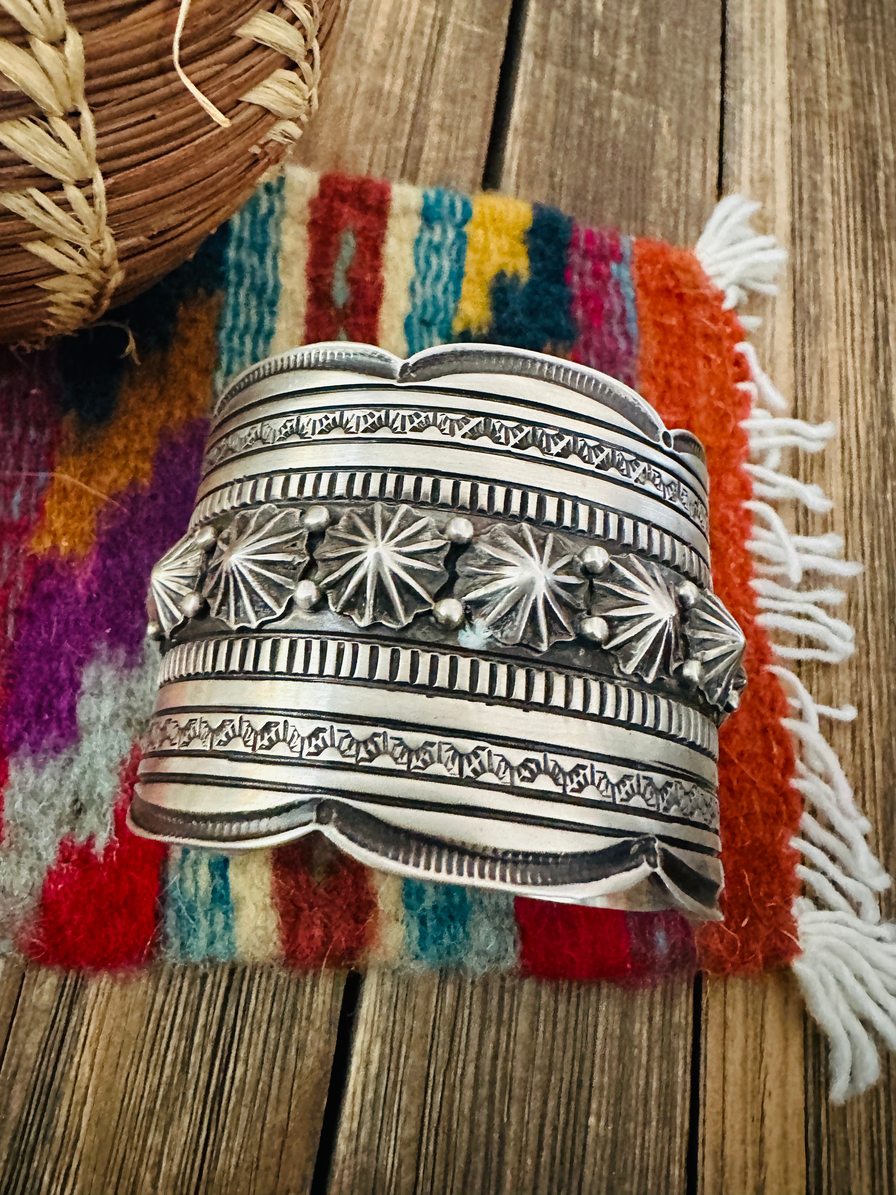 Handcrafted Sterling Silver Cuff Bracelet by Tillie Jon