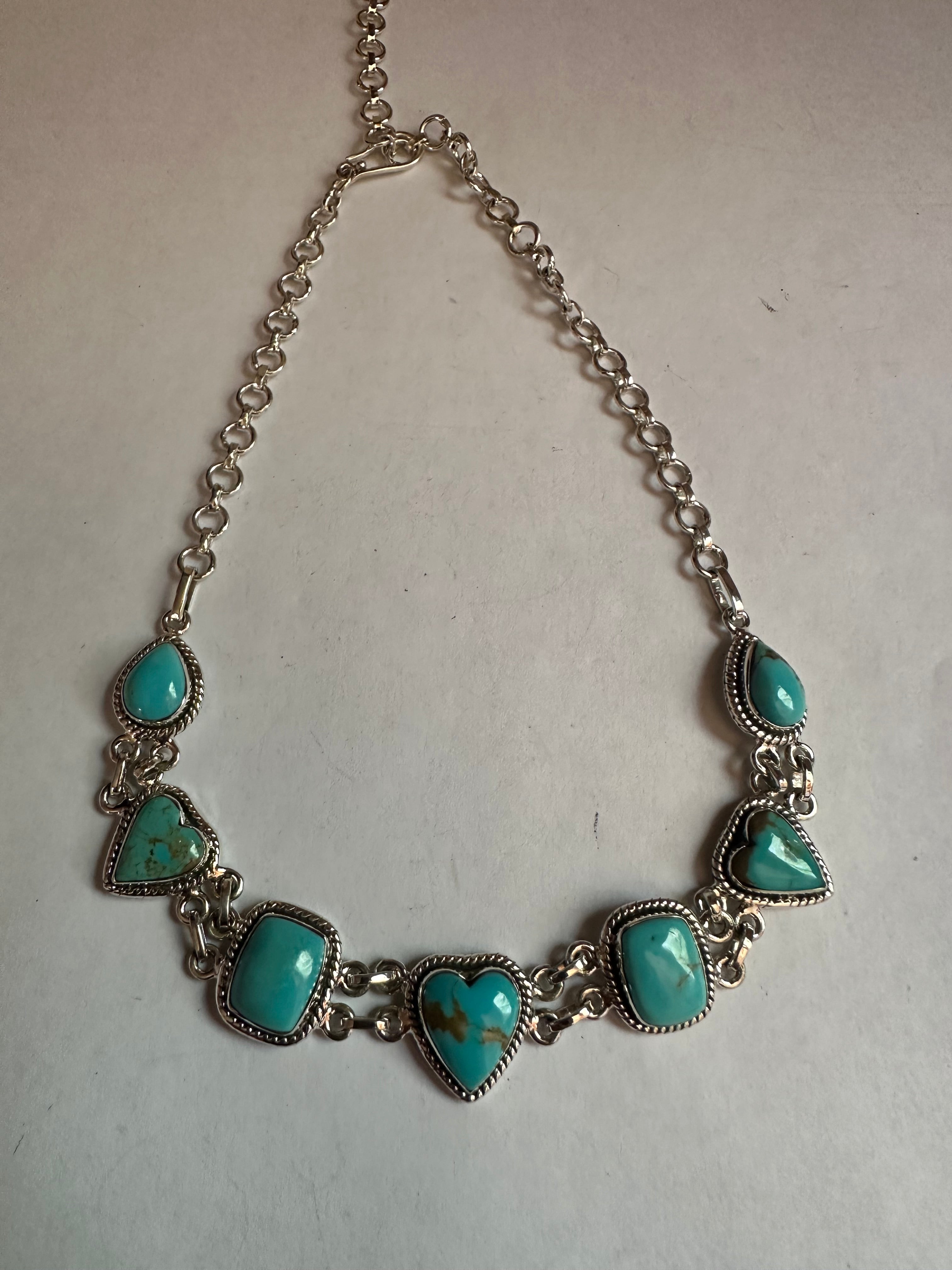 Handmade Sterling Silver Turquoise Choker