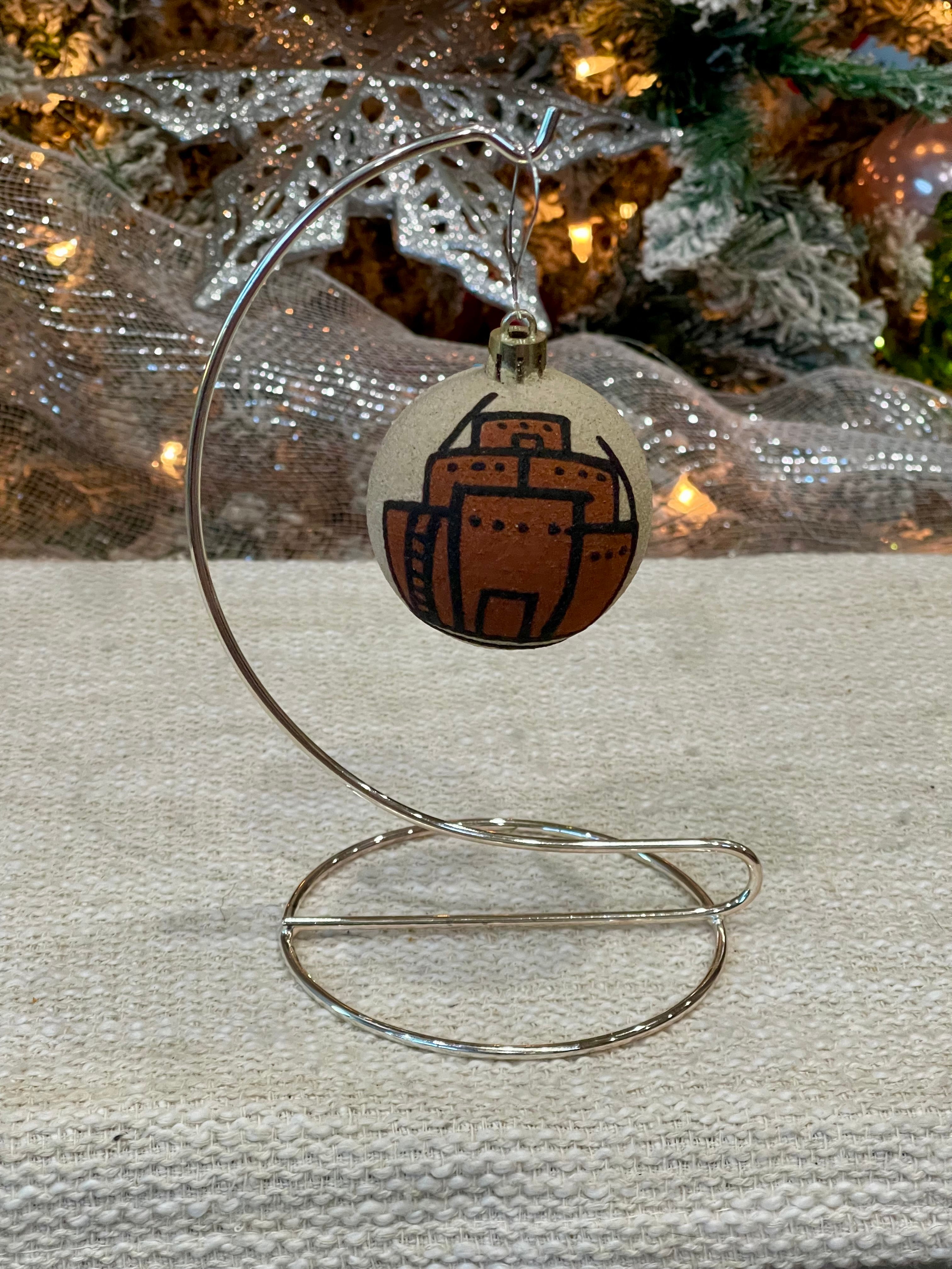 Handcrafted Ceramic Sand Painted Ornament