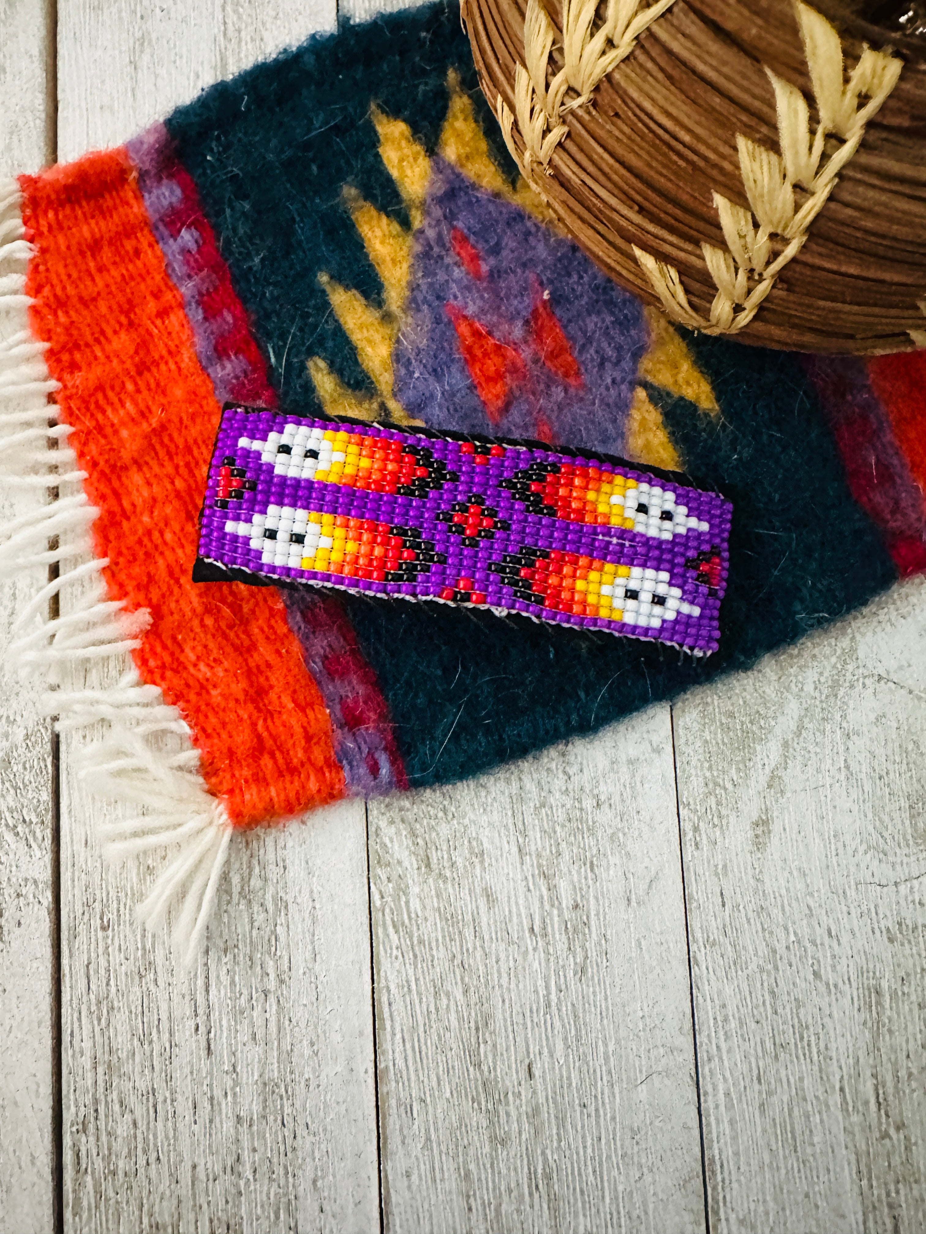 Navajo Handmade Beaded Barrette