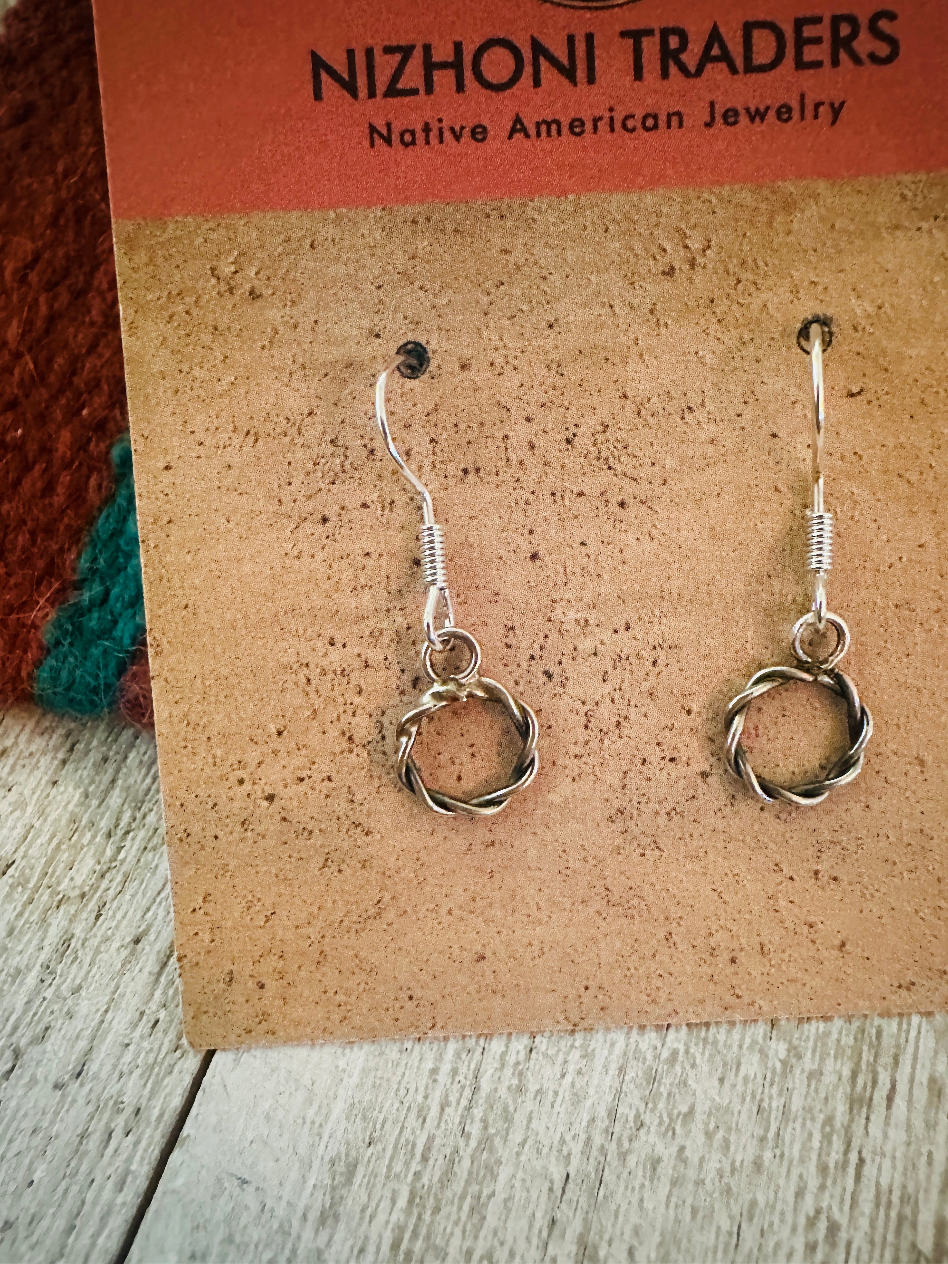 Navajo Sterling Silver Ring Dangle Earrings