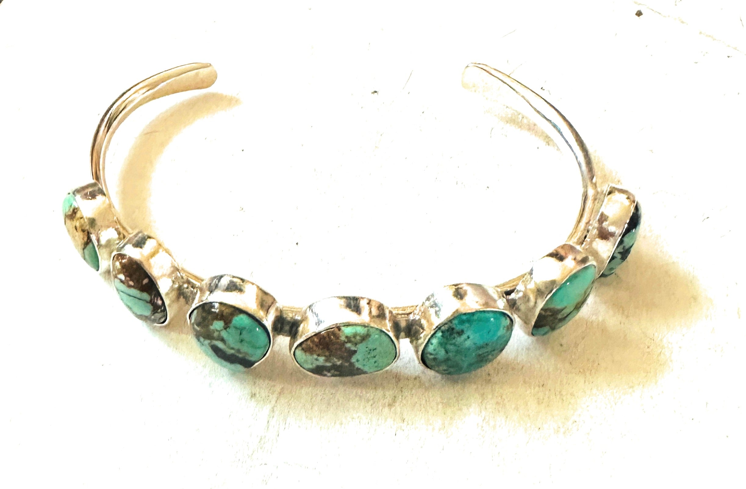 Navajo Number 8 Turquoise & Sterling Silver Cuff Bracelet