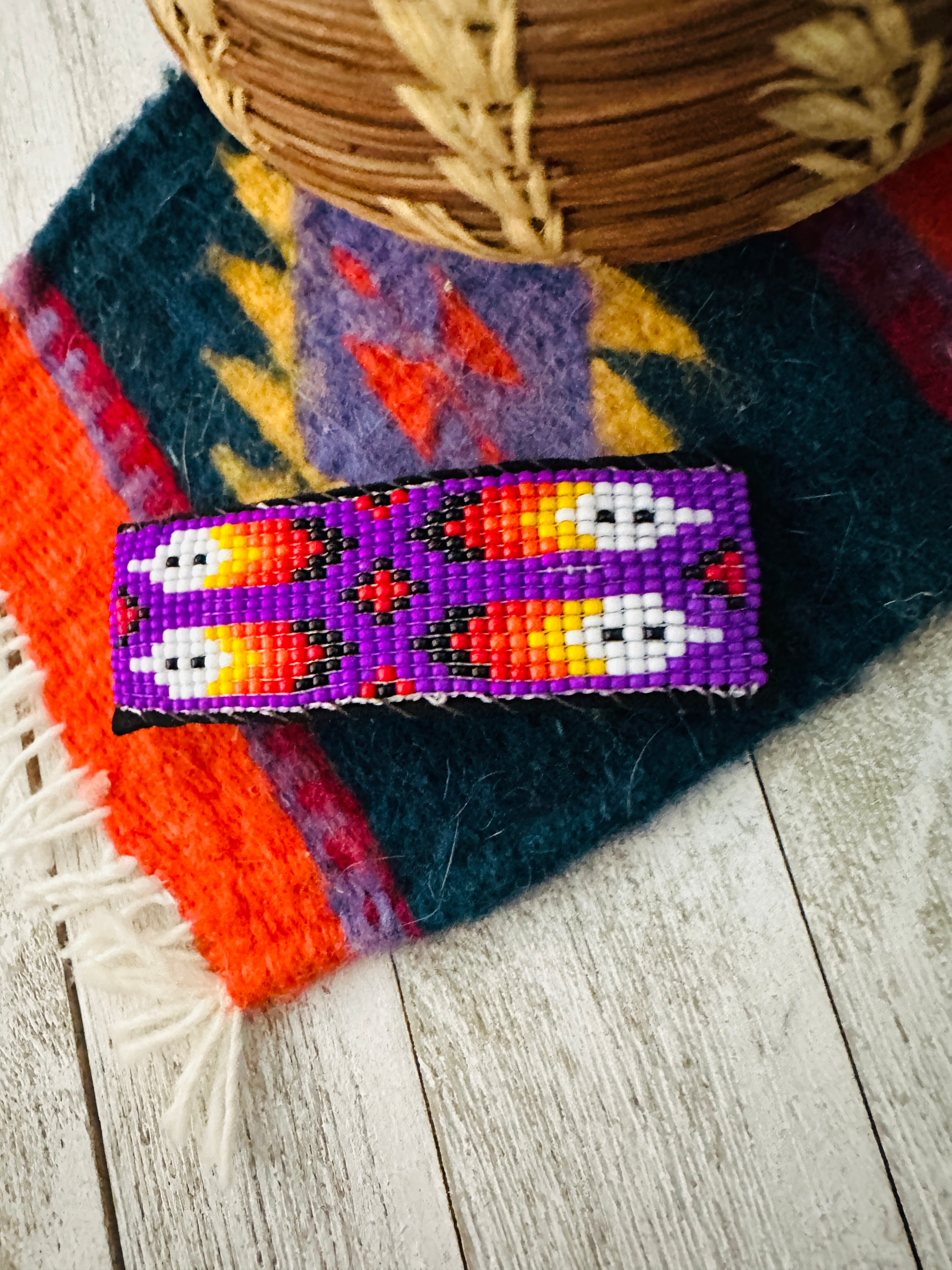 Navajo Handmade Beaded Barrette