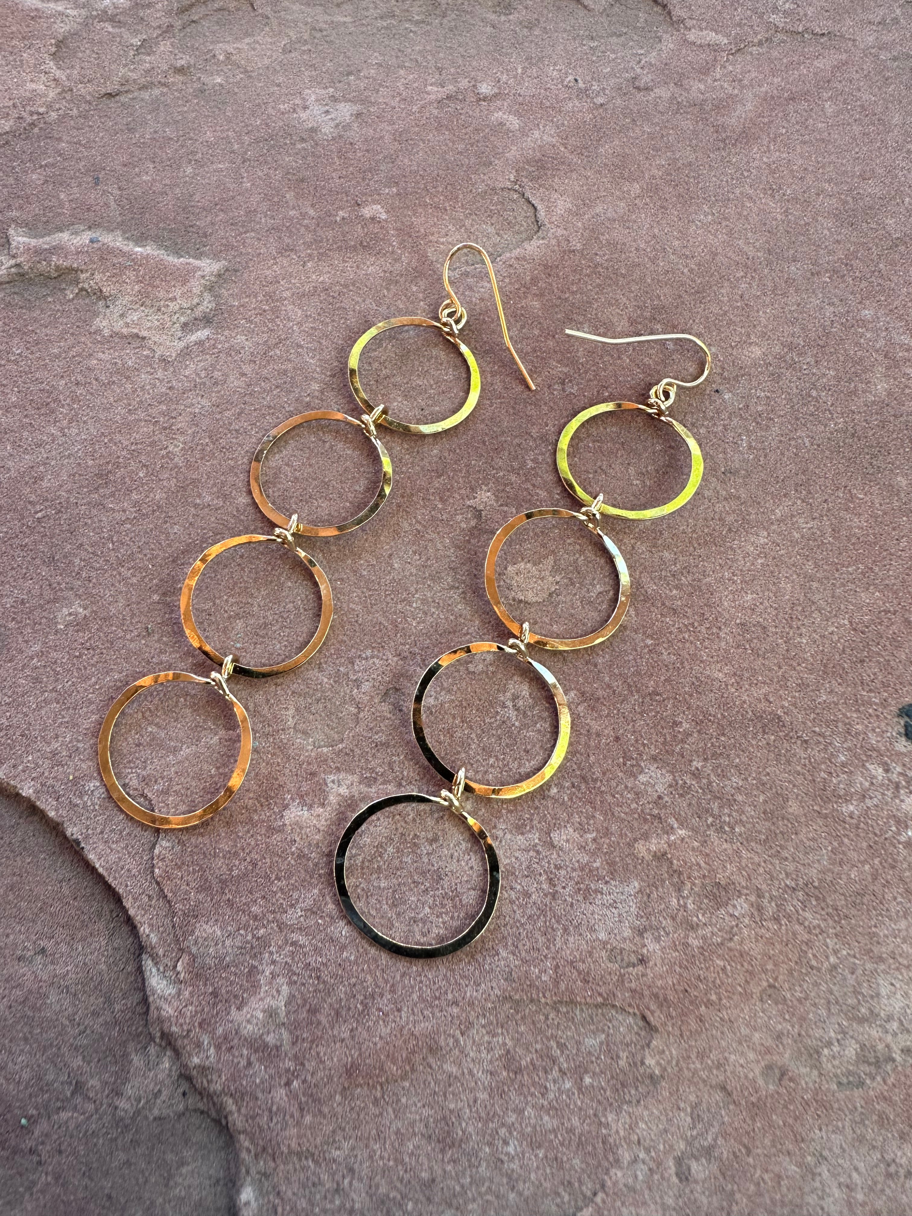 “The Golden Collection” Boho Drops Handmade 14k Gold Plated Earrings