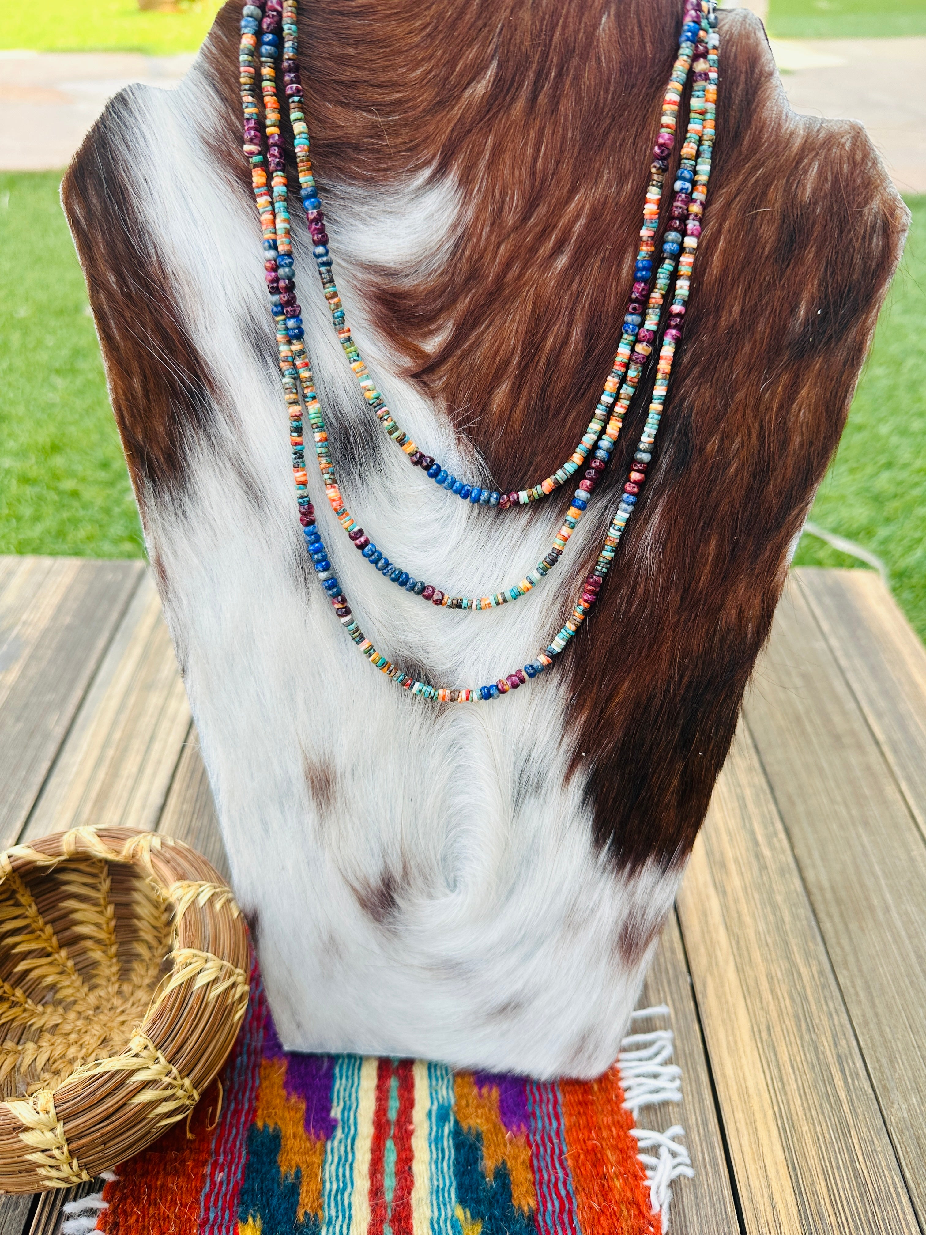 Handcrafted Multi Stone & Sterling Silver Beaded Necklace