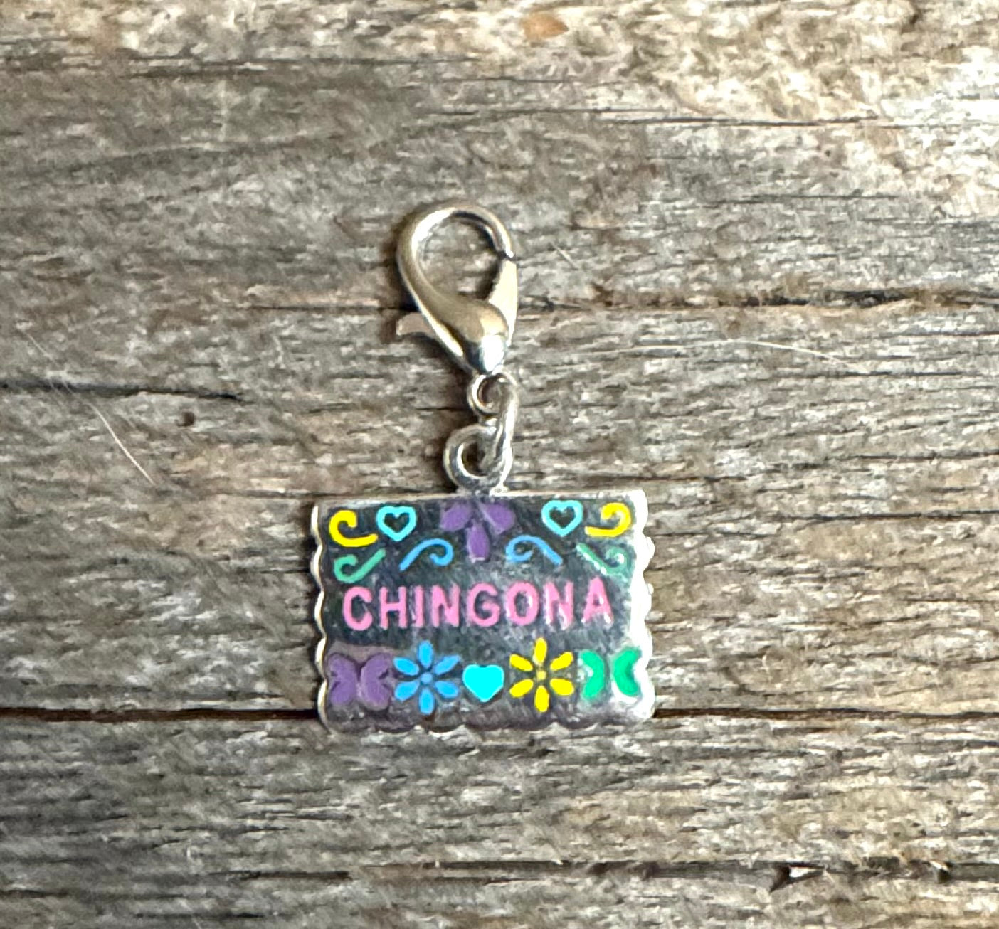 Multicolored Tough Girl Sterling Silver Charm