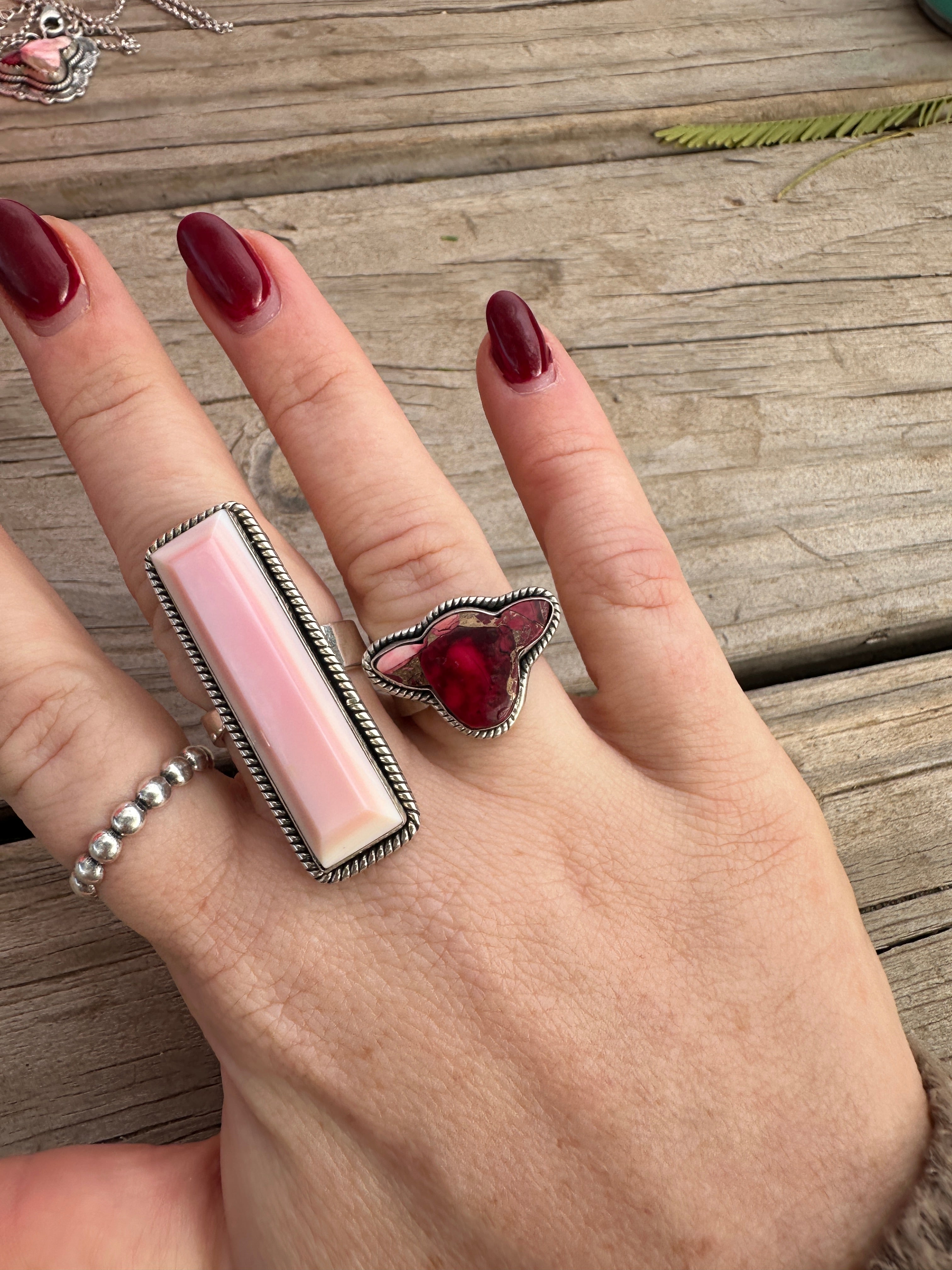 Beautiful Handmade Dahlia Rose And Sterling Silver Adjustable Cow Head Ring