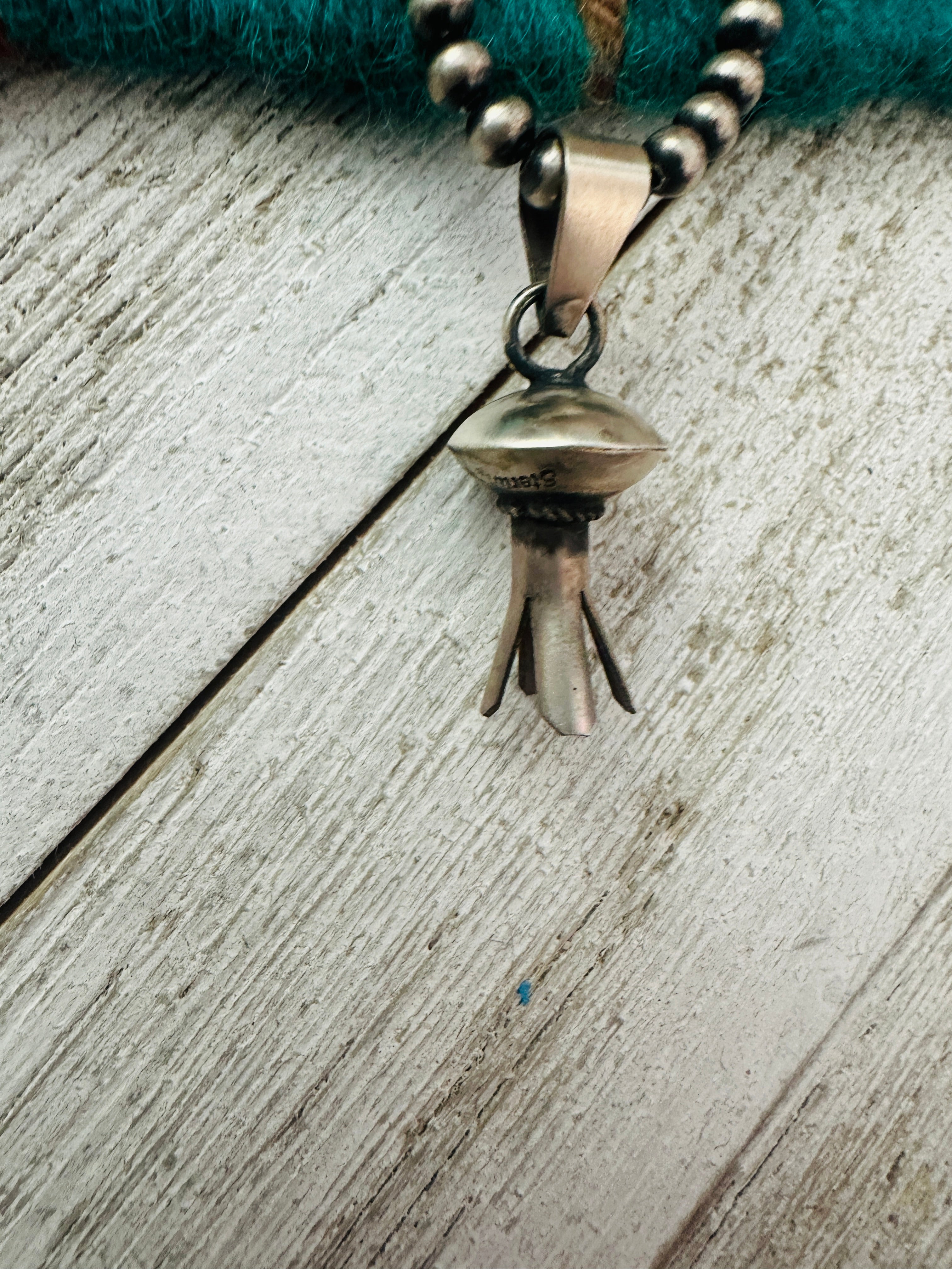 Navajo Sterling Silver Blossom Pendant