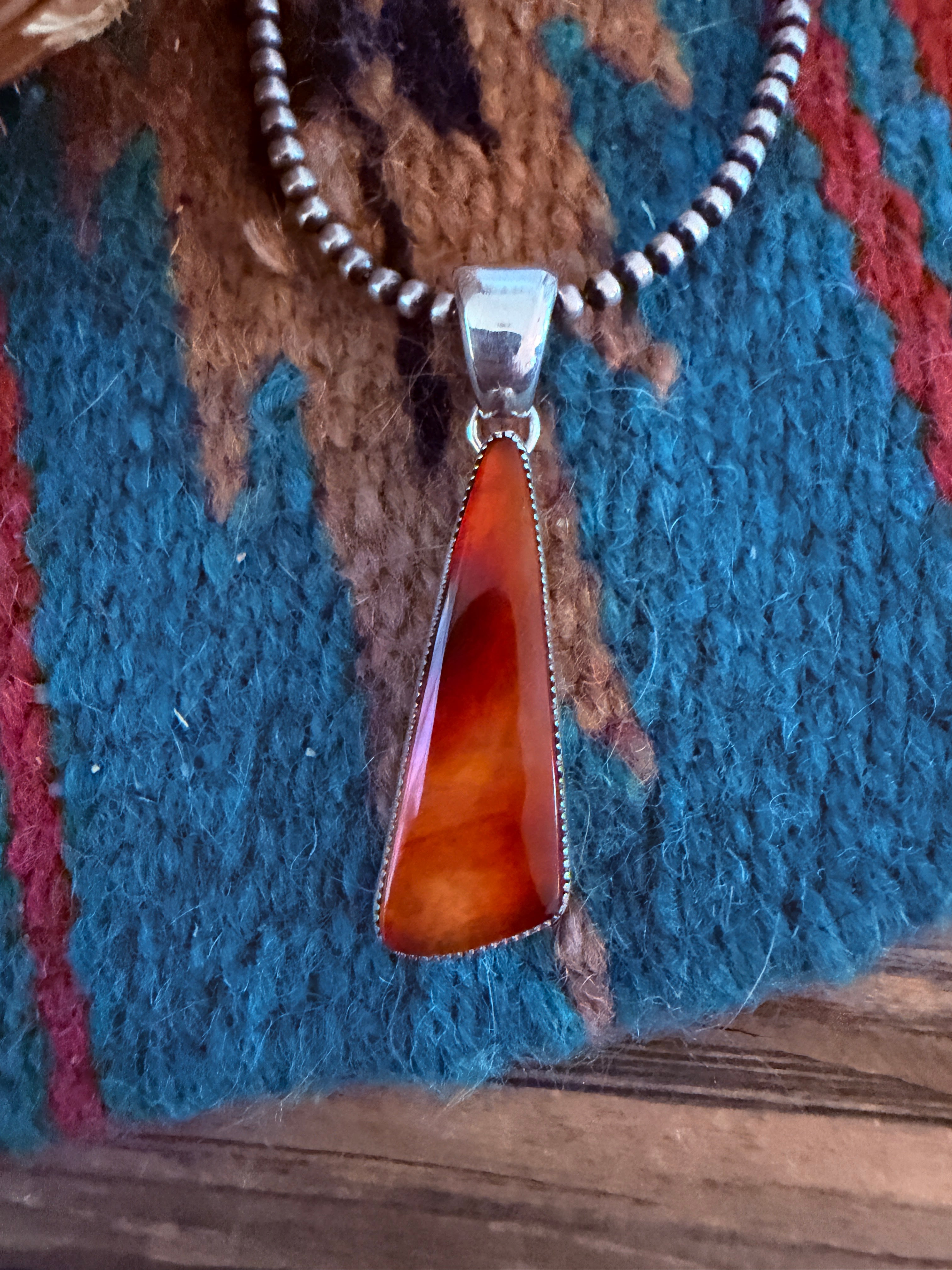 Handcrafted Sterling Silver & Carnelian Pendant
