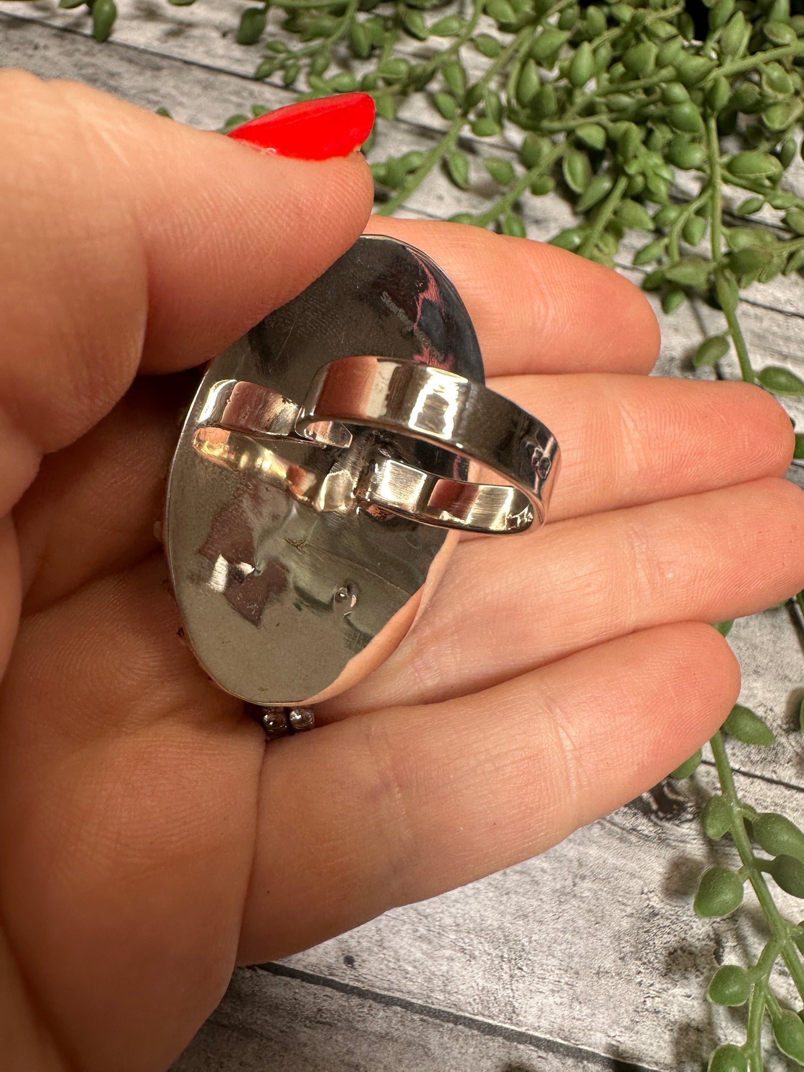 Sterling Ring-Turq Oval Squash main image 0