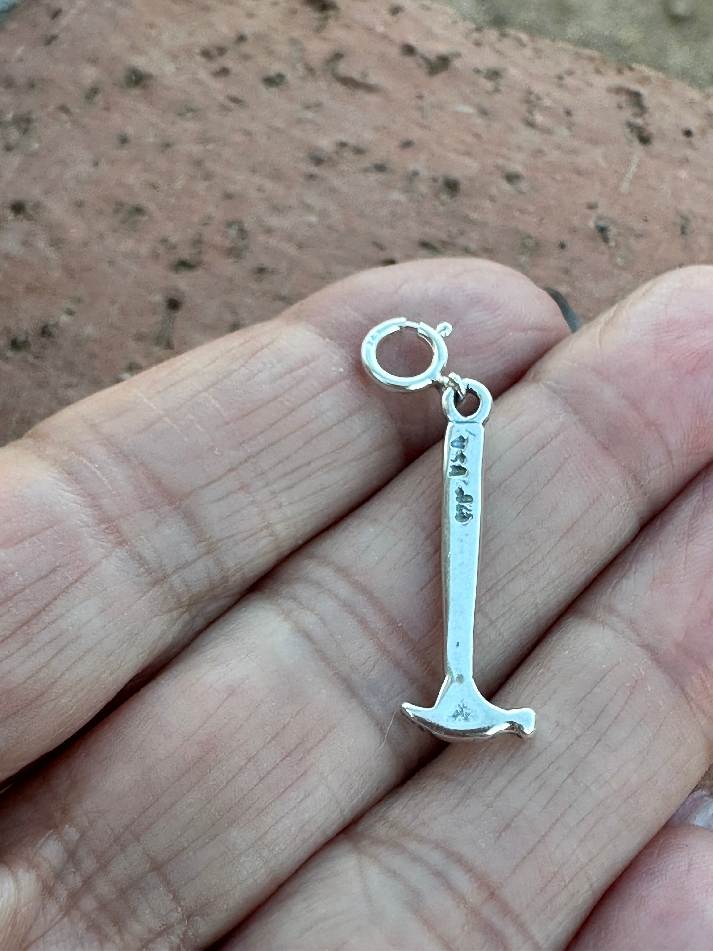 Navajo Crafted Sterling Silver Hammer Charm