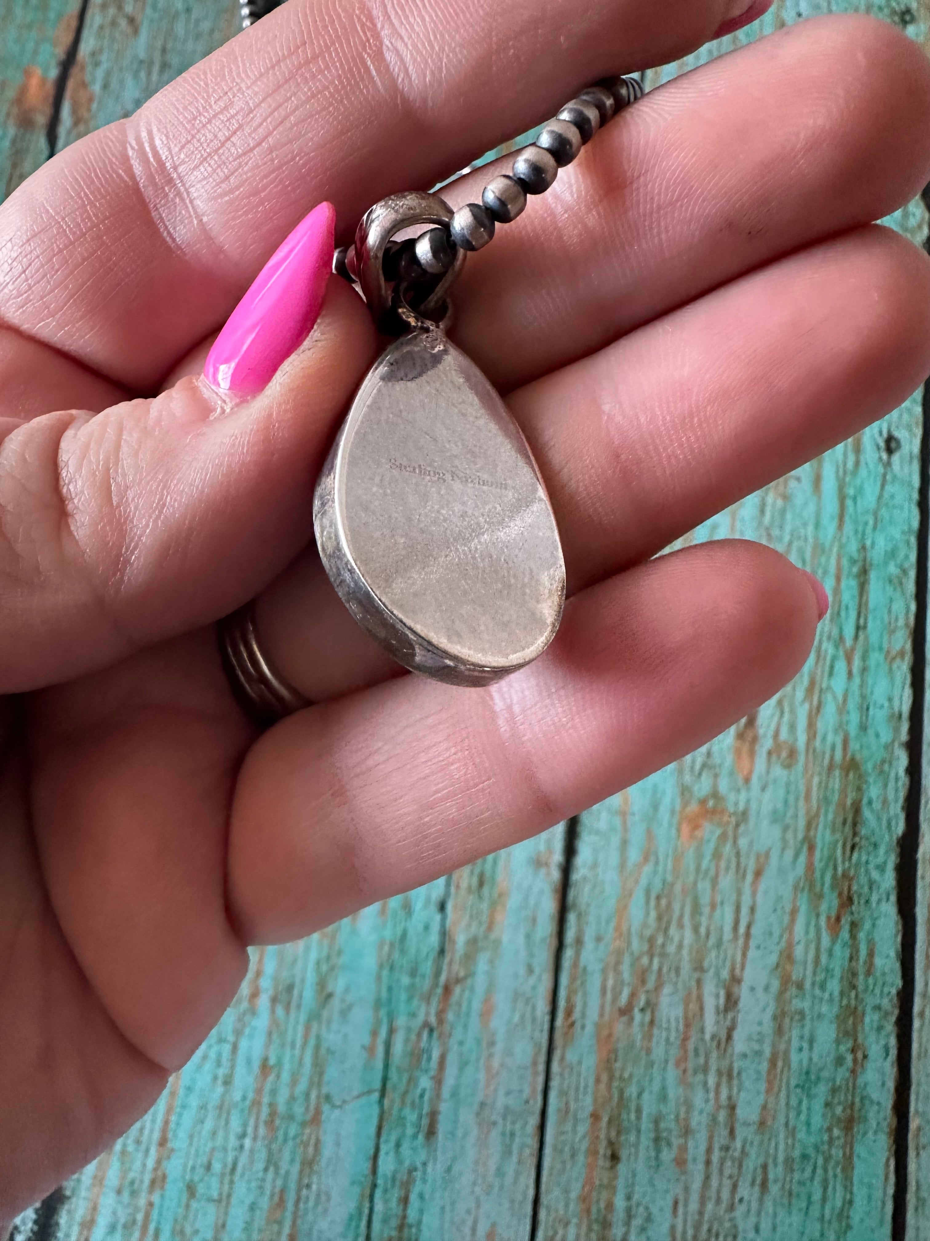 Gorgeous Handmade Sterling Silver Multi Stone Pendant