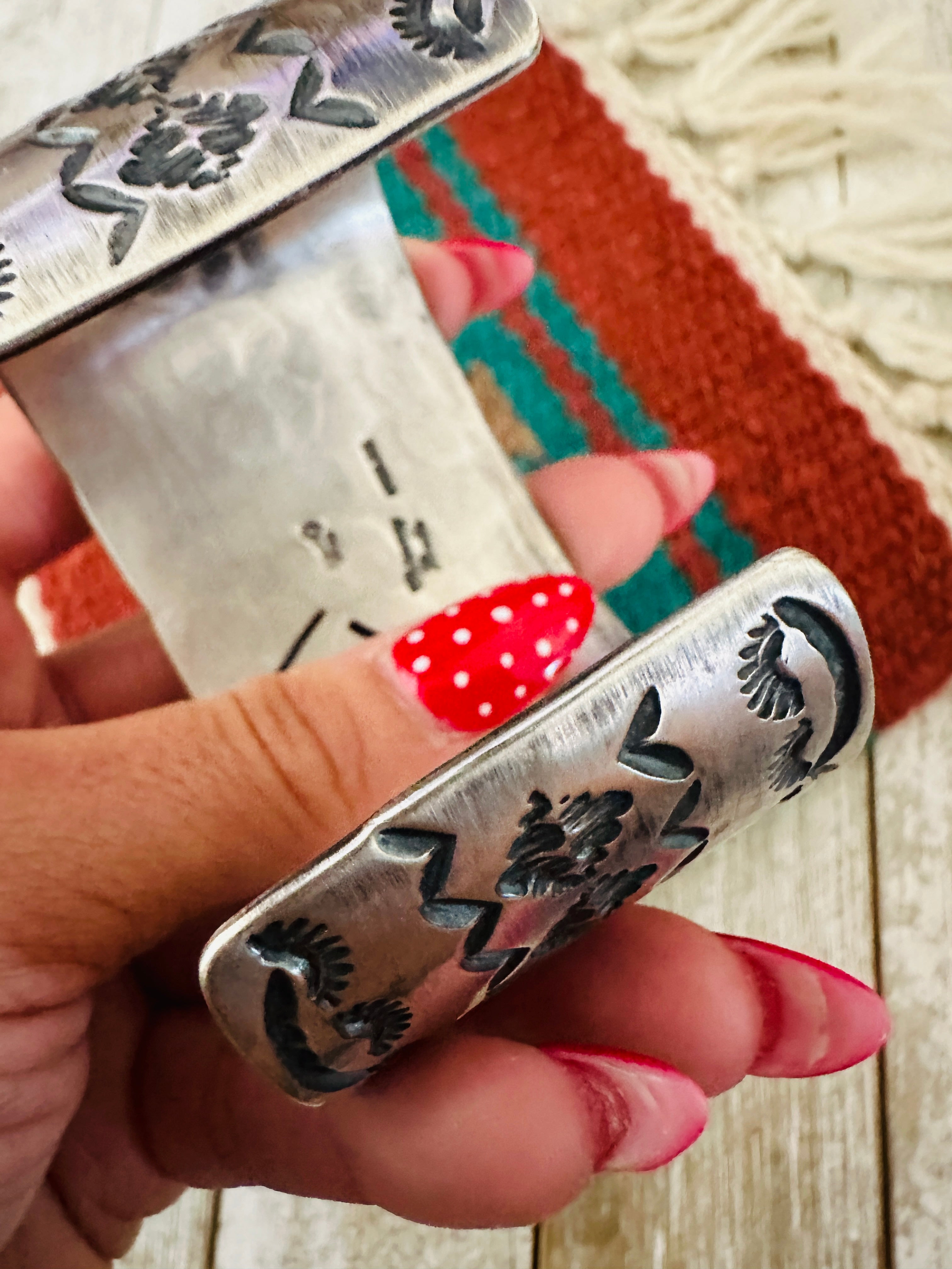 Handcrafted Sterling Silver & Golden Hills Turquoise Cuff Bracelet by Chimney Butte /