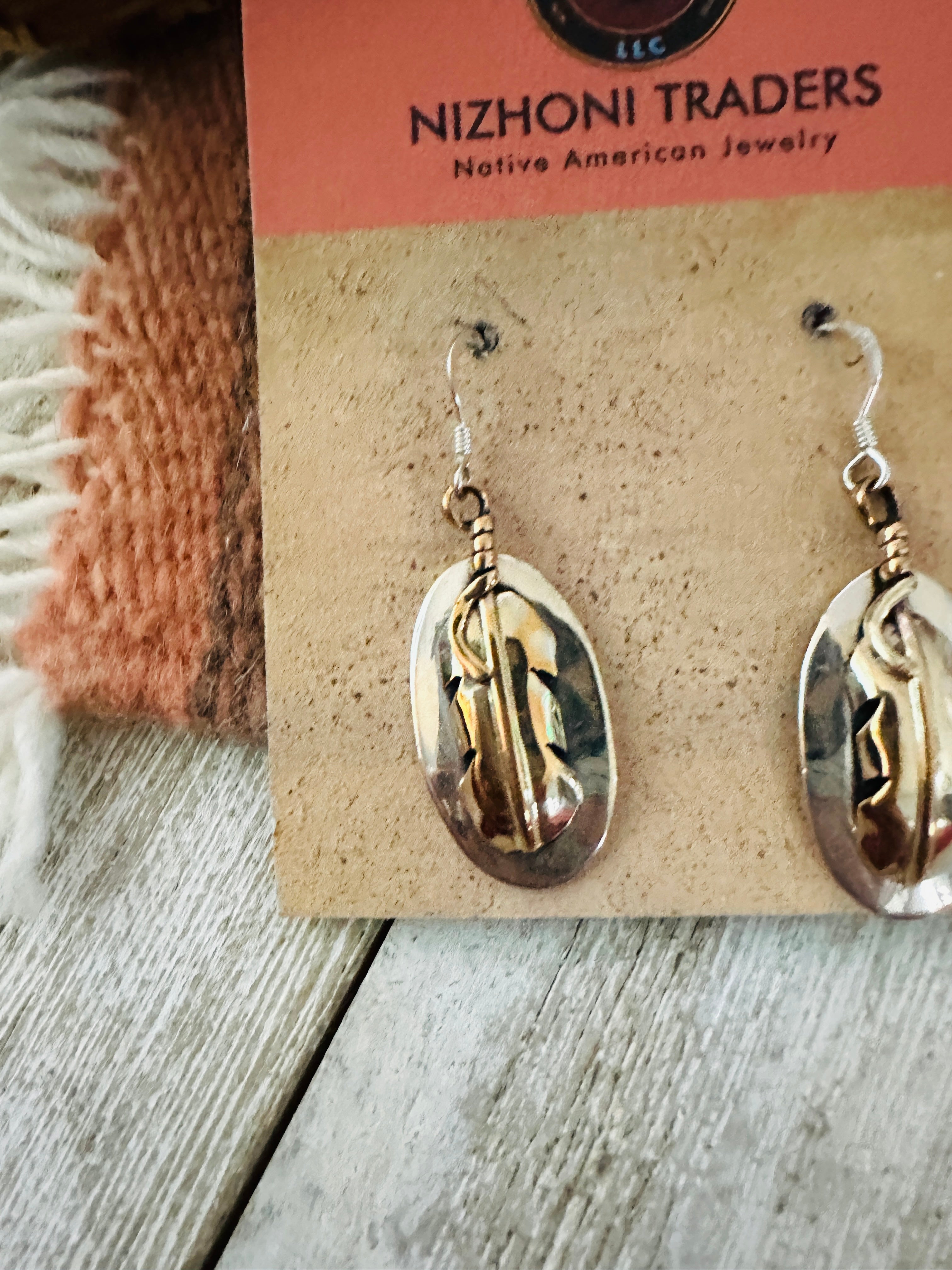 Handcrafted Gold Plated Sterling Silver Dangle Earrings