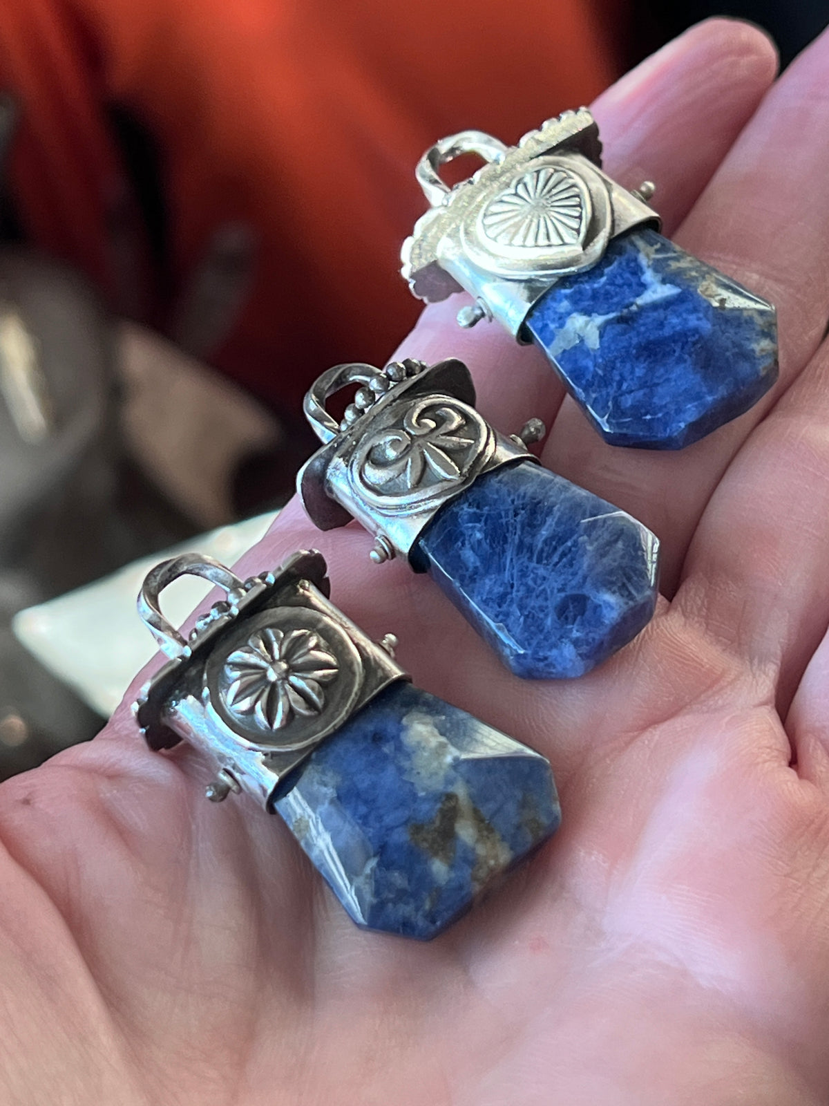 Tularosa Sterling Silver Gem Collector 30” + 2” Beaded Necklace w/ Faceted Sodalite Pendant