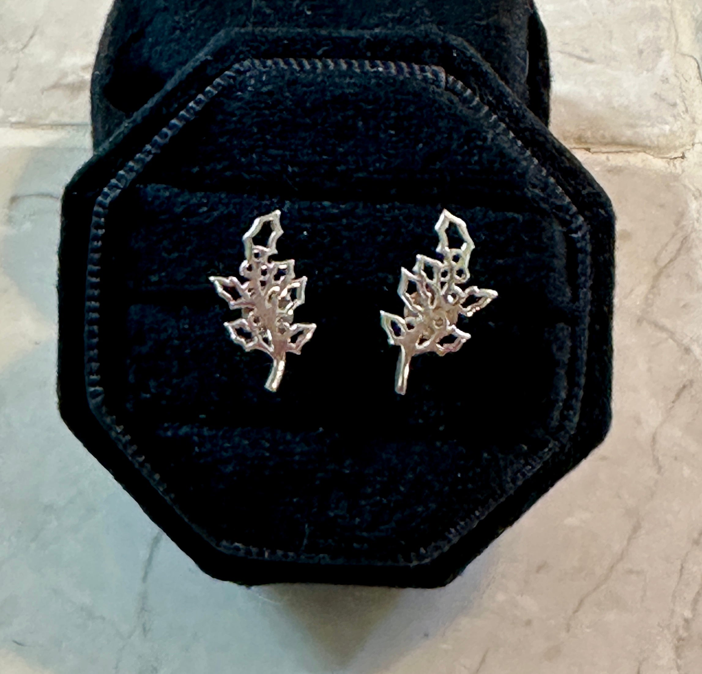 Sterling Silver Birthday Flower Stud Earrings December