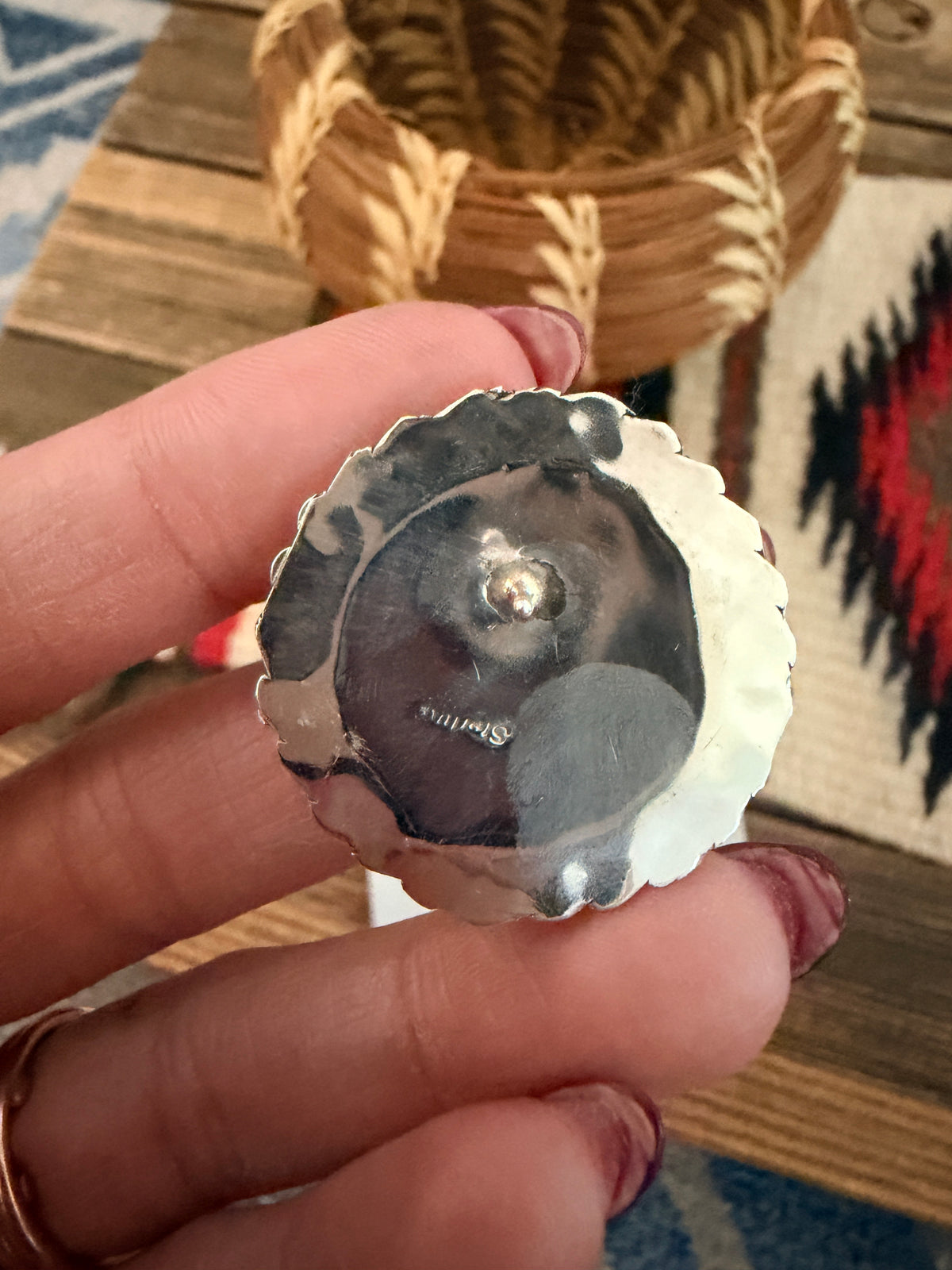 Handcrafted Sterling Silver Concho Post Earrings