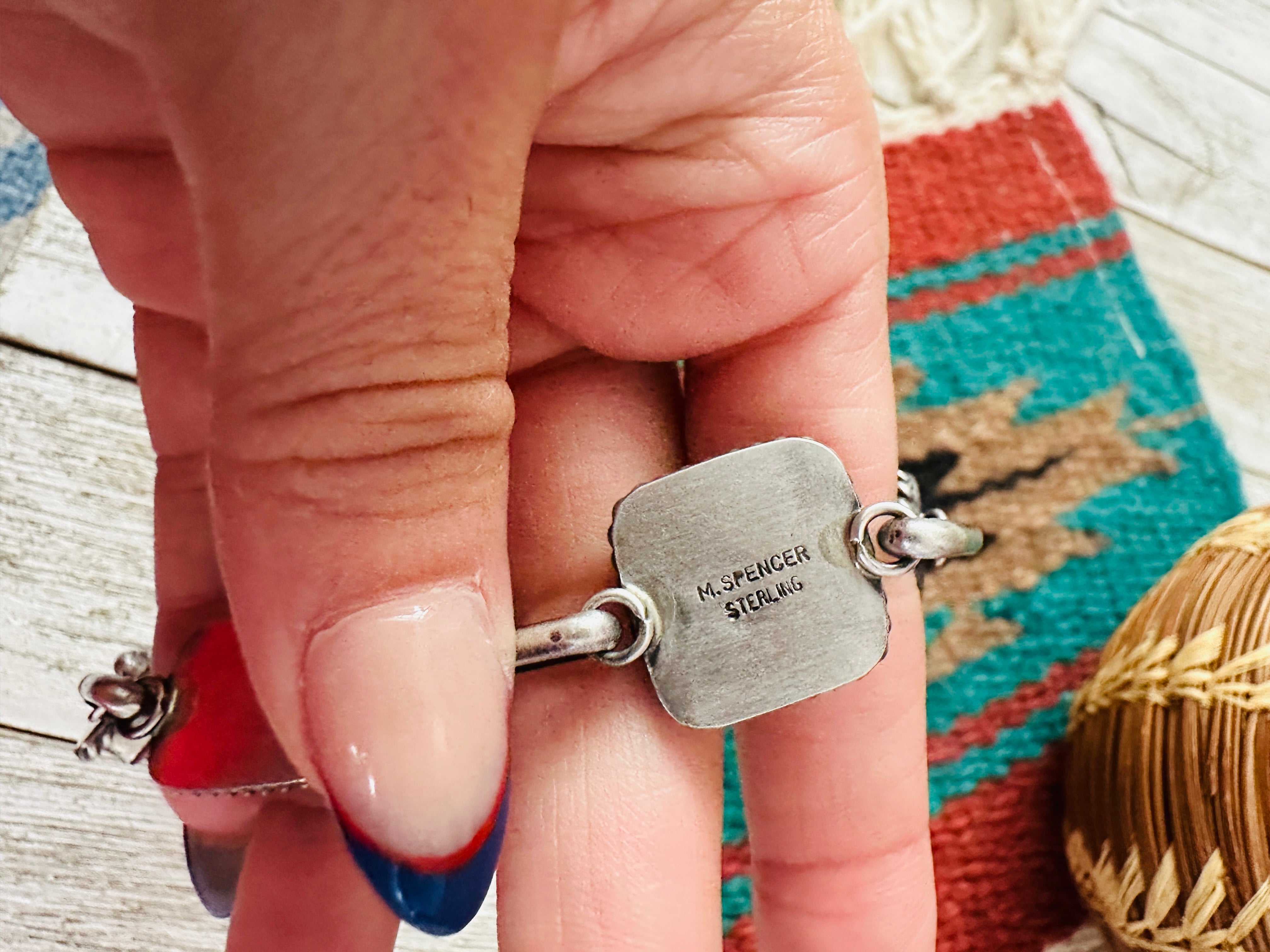 Handcrafted Sterling Silver & Purple Spiny Necklace