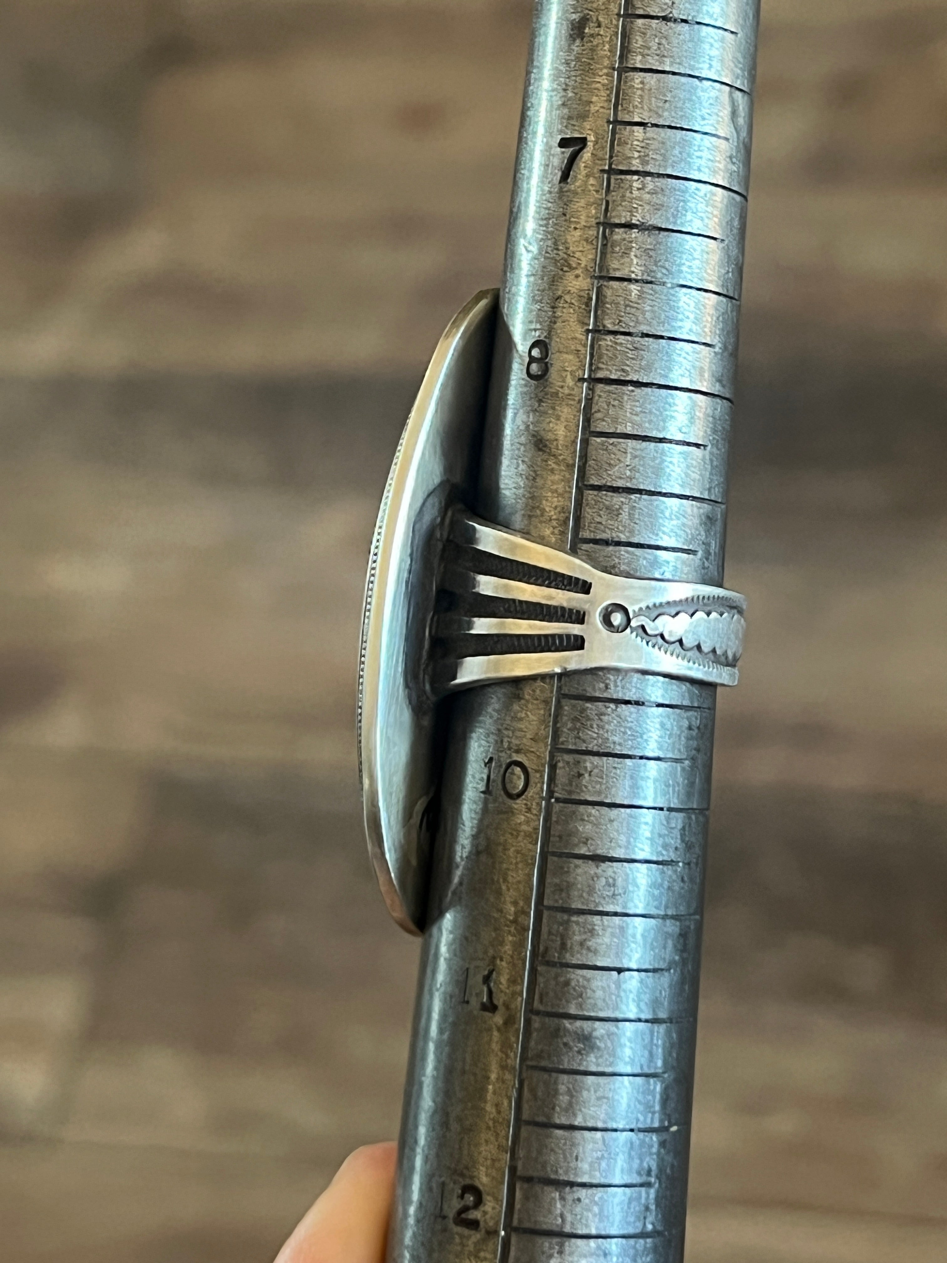 Handcrafted Sterling Silver Repousse Ring by Calvin Martinez, Size 9