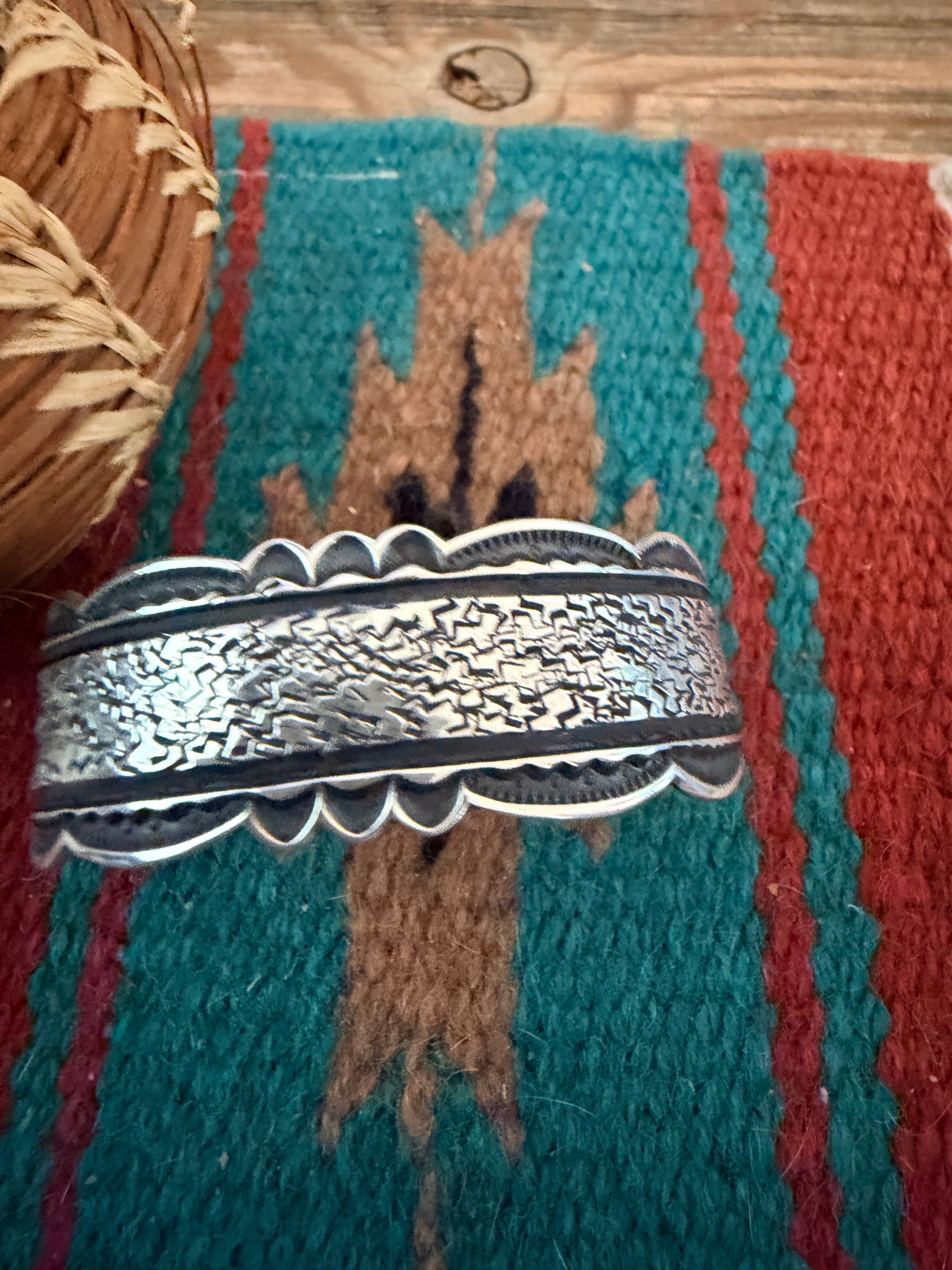 Handcrafted Sterling Silver Cuff Bracelet by Roland Dixson