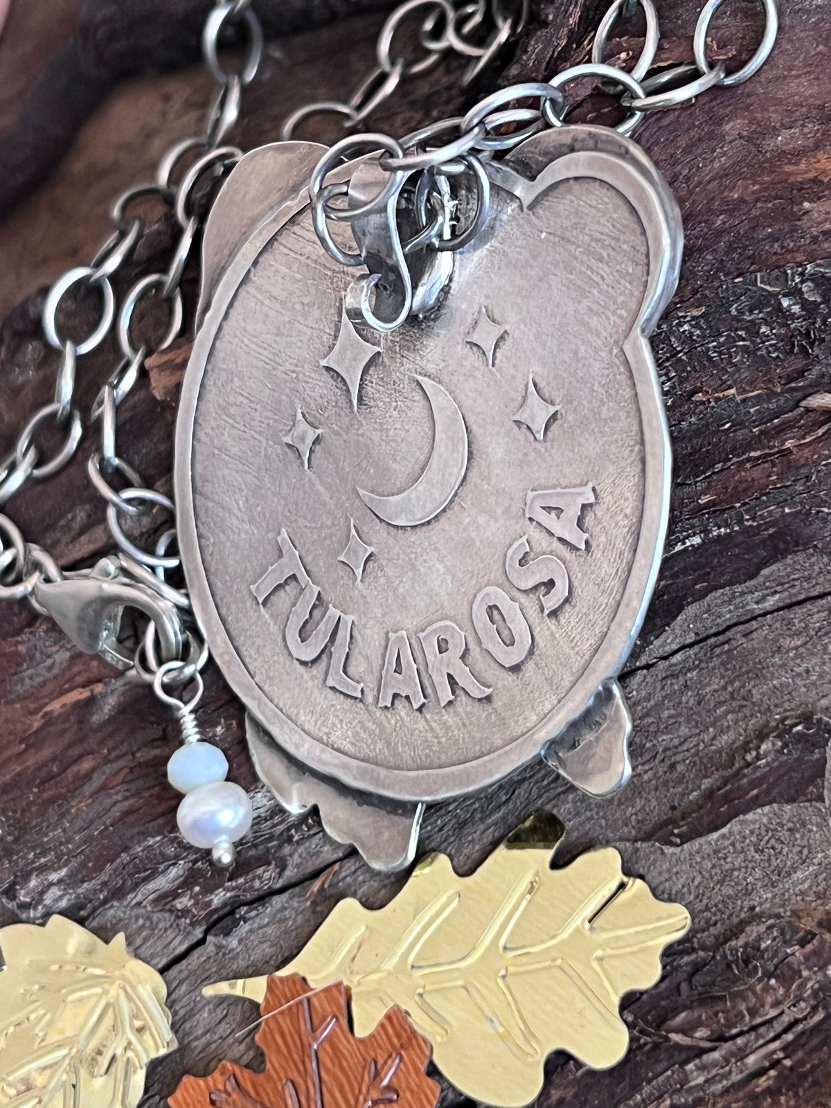 Tularosa Handcrafted Sterling Silver Raven & Moon Necklace