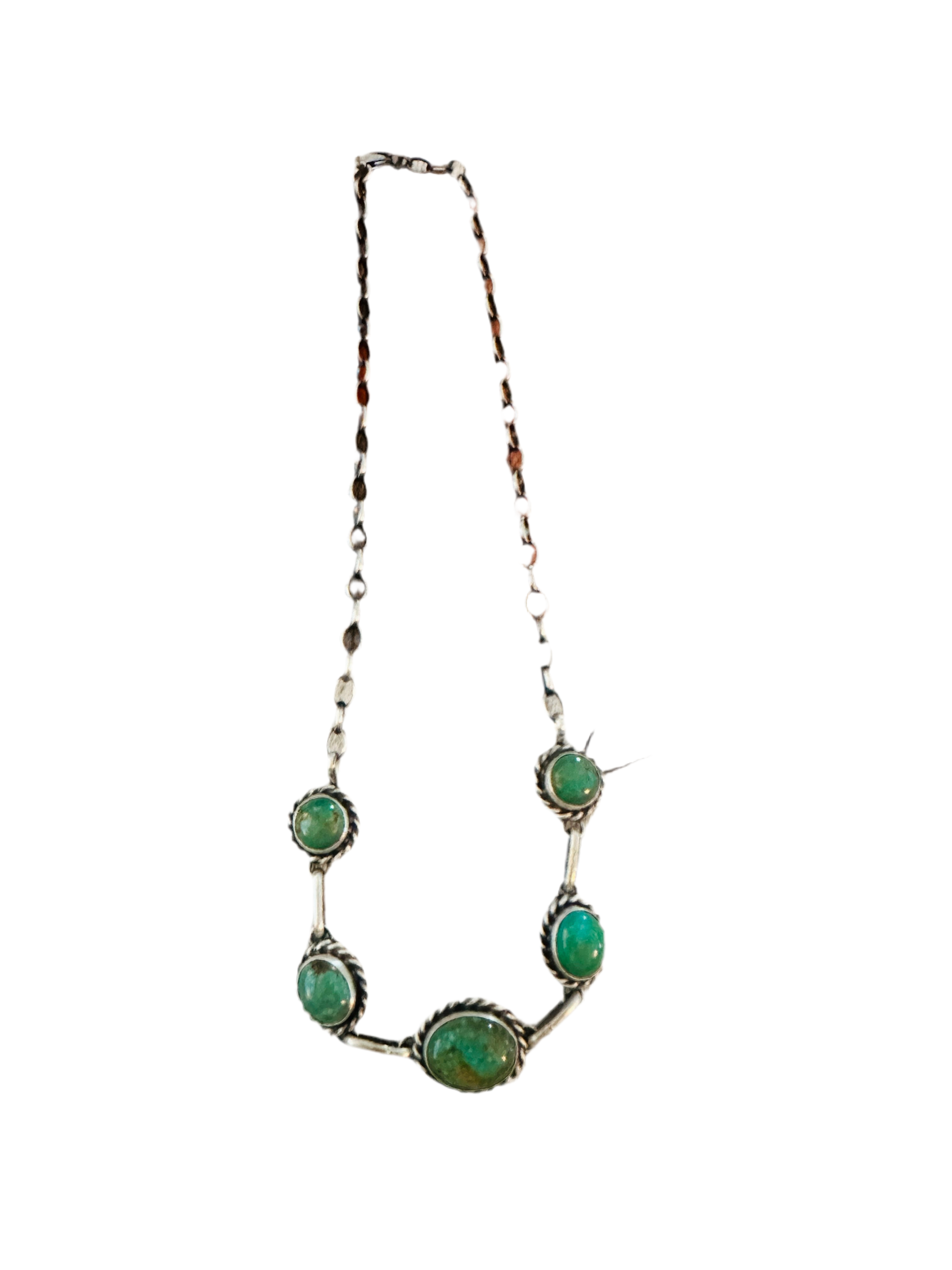 Handcrafted  Sterling Silver & Turquoise Necklace