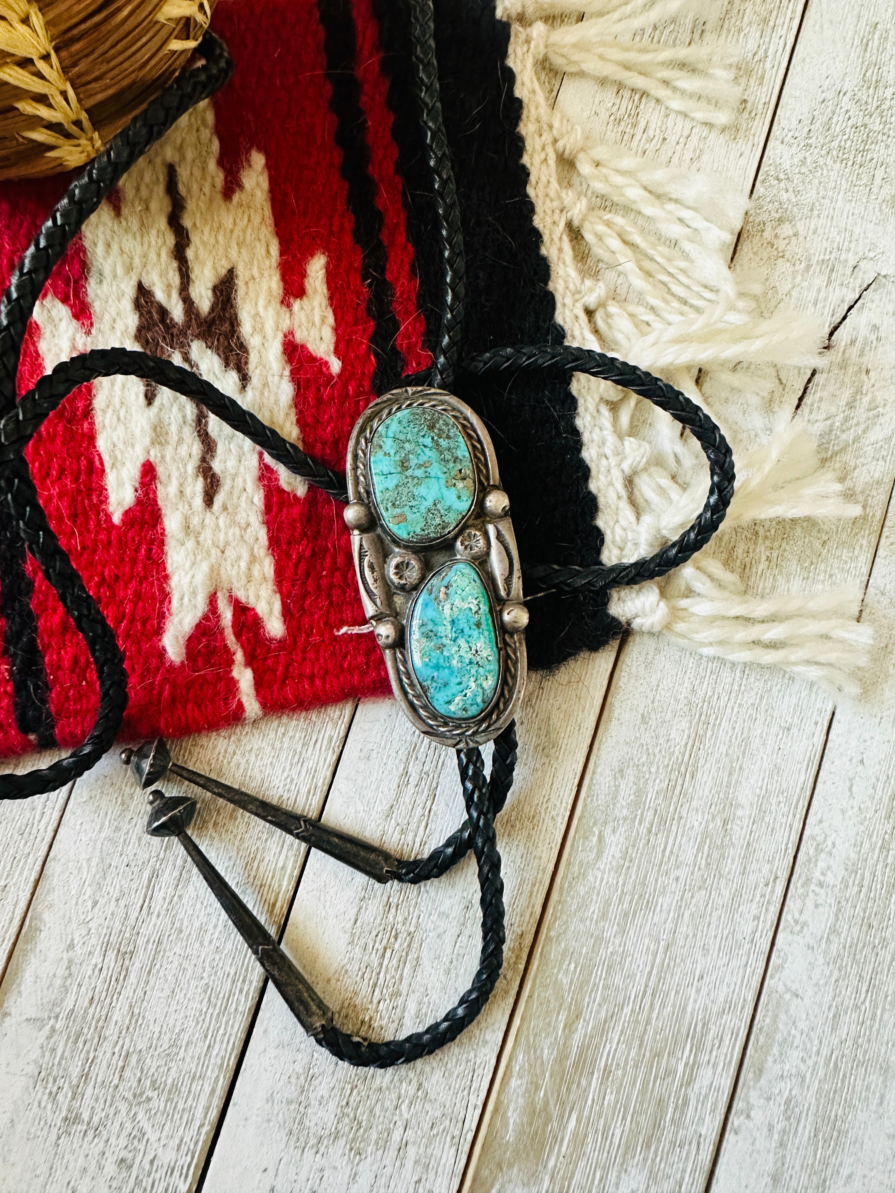 STERLING SILVER, online Native American Navajo Bolo Tie