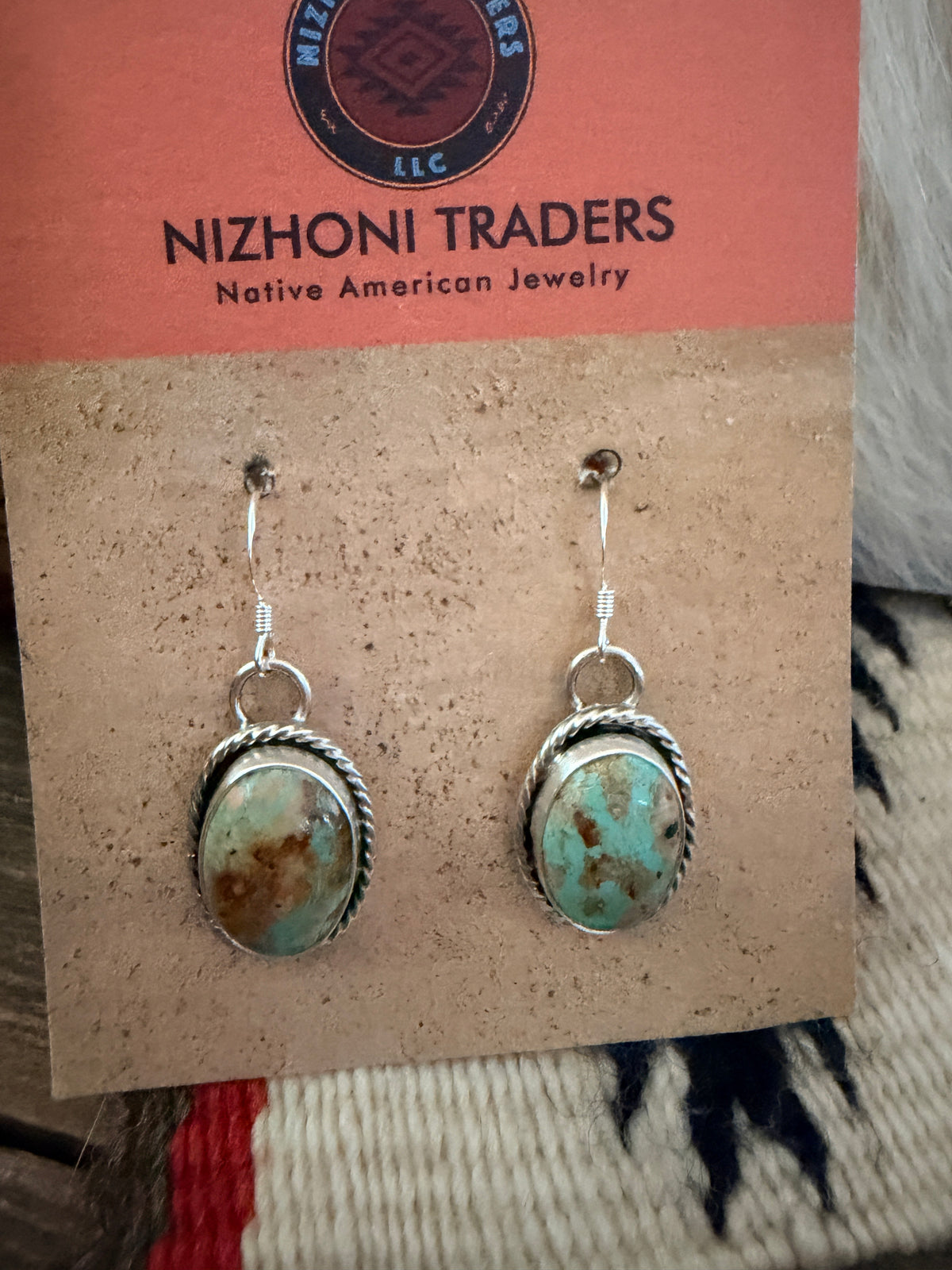 Handcrafted Royston Turquoise & Sterling Silver Necklace and Earring Set by Fred Francis