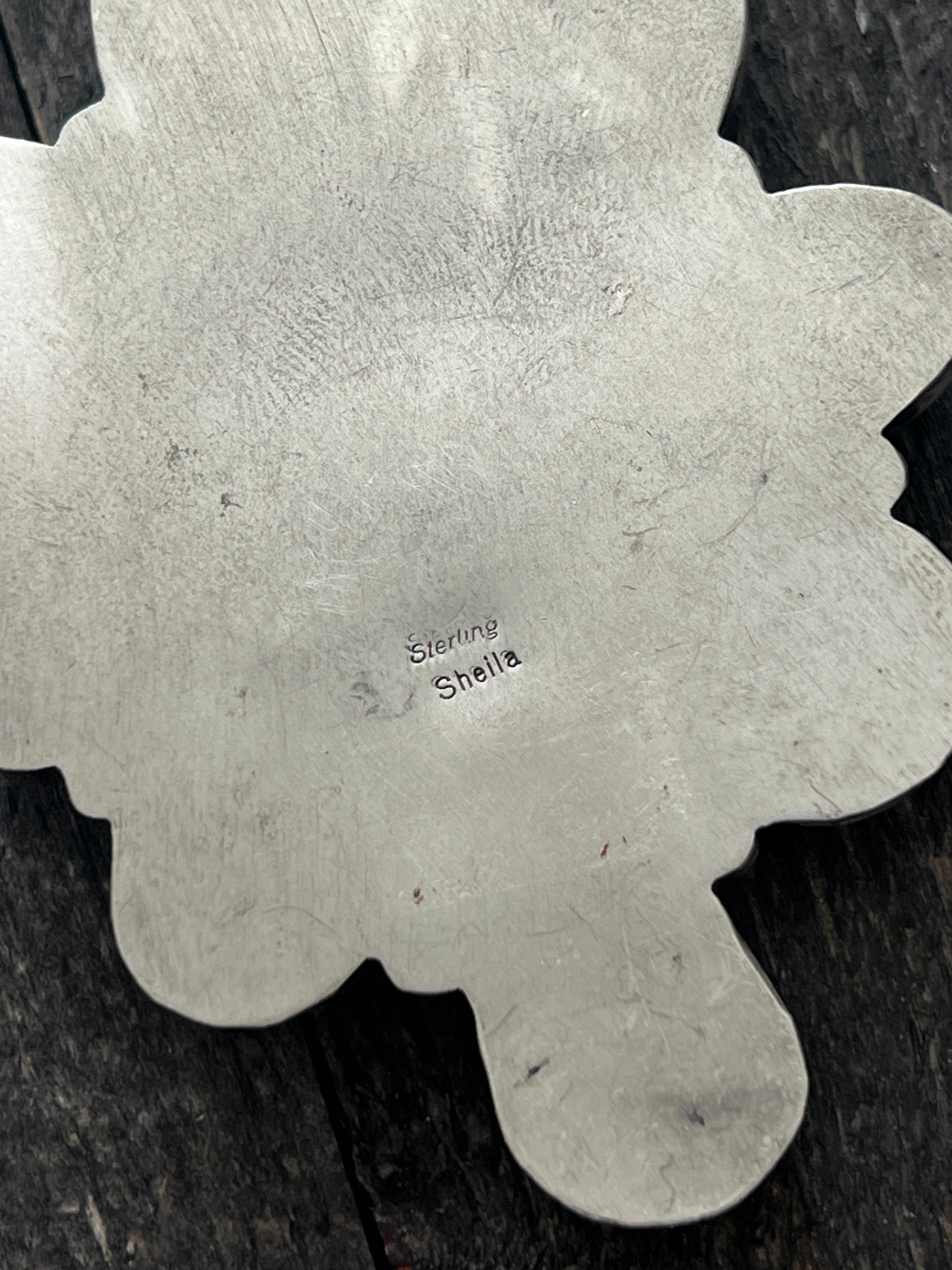 Handcrafted Sterling Silver and Whitewater Campitos Turquoise Cluster Necklace and Earring Set by Sheila Becenti