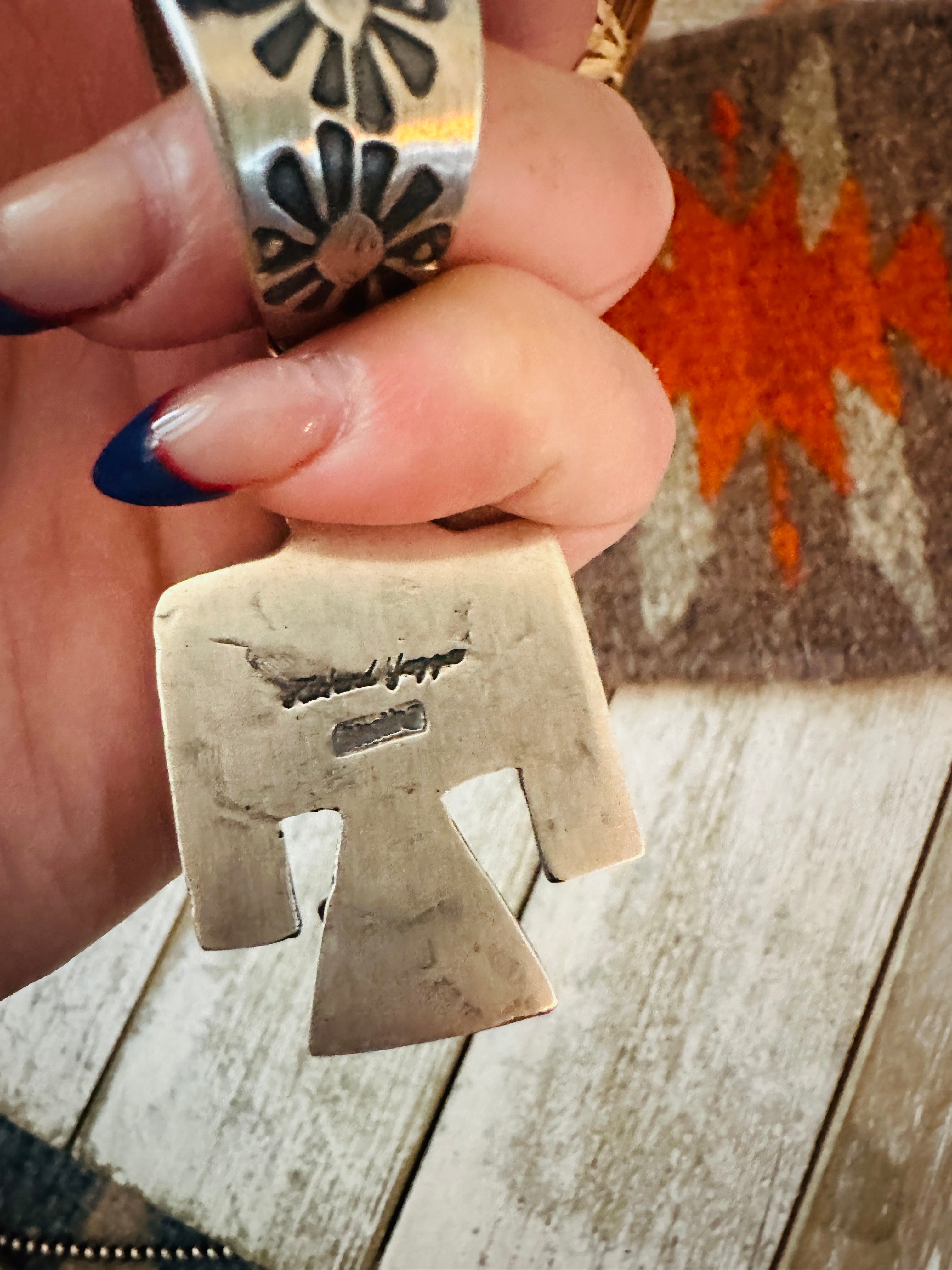 Handcrafted Turquoise & Sterling Silver Thunderbird Pendant