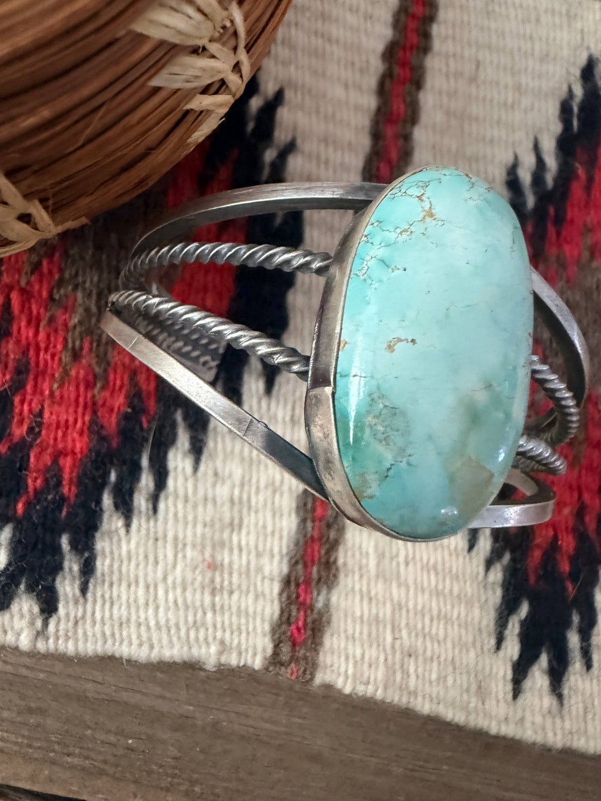 Handcrafted Turquoise & Sterling Silver Cuff Bracelet