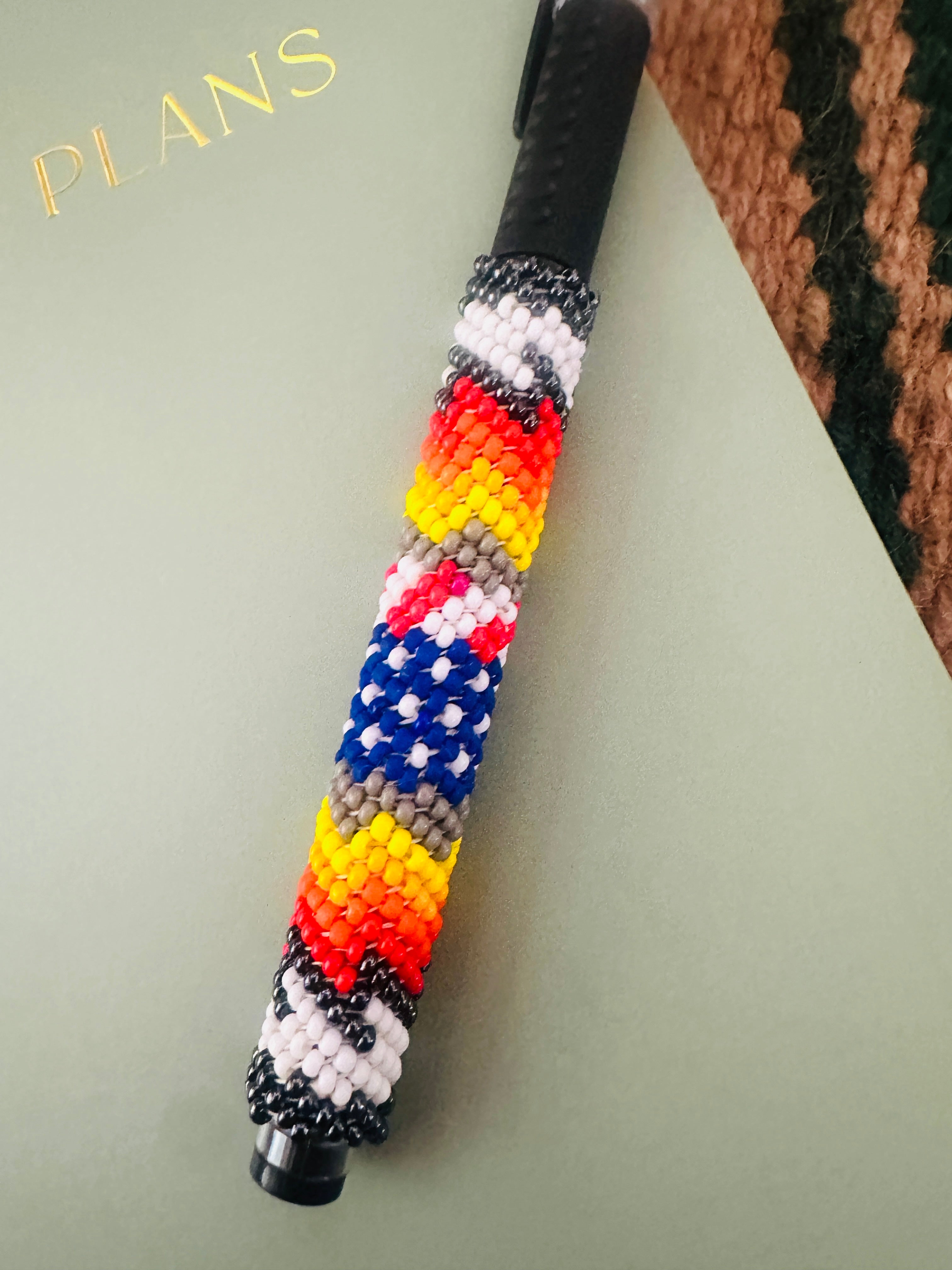 Handcrafted  Muticolor Beaded Pen