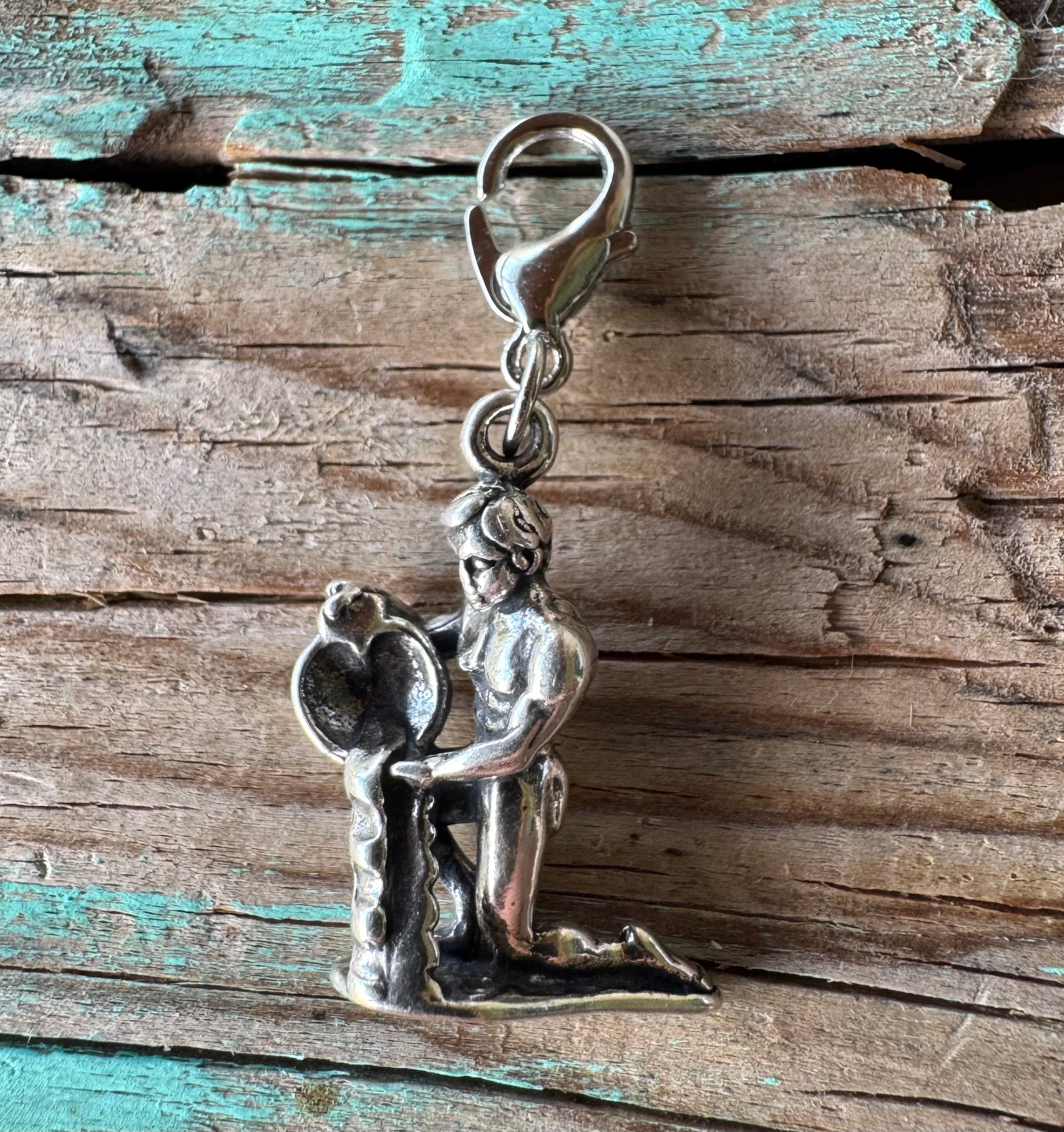 Handcrafted Sterling Silver Aquarius Charm