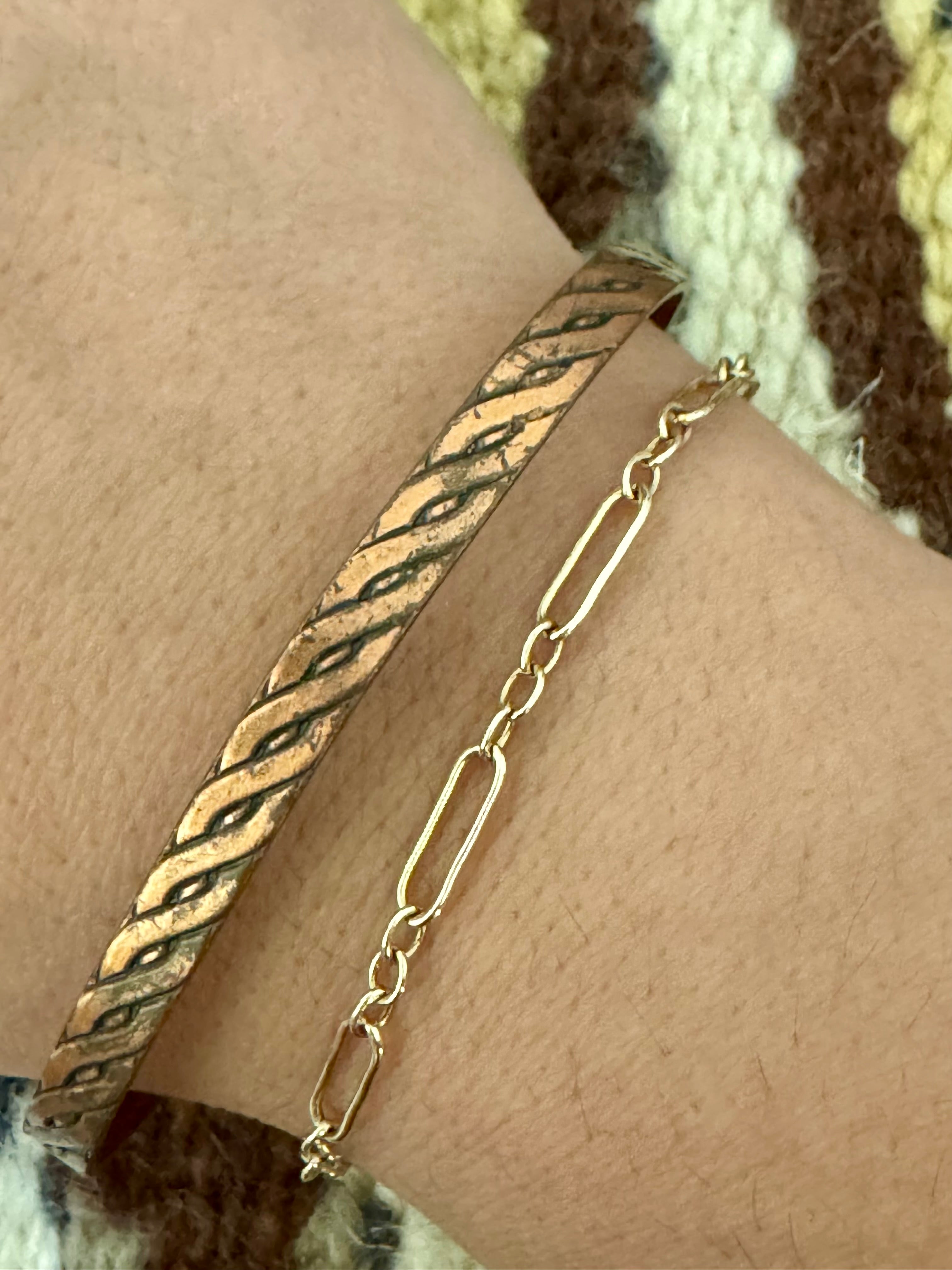 Vintage Handmade Copper Bracelet