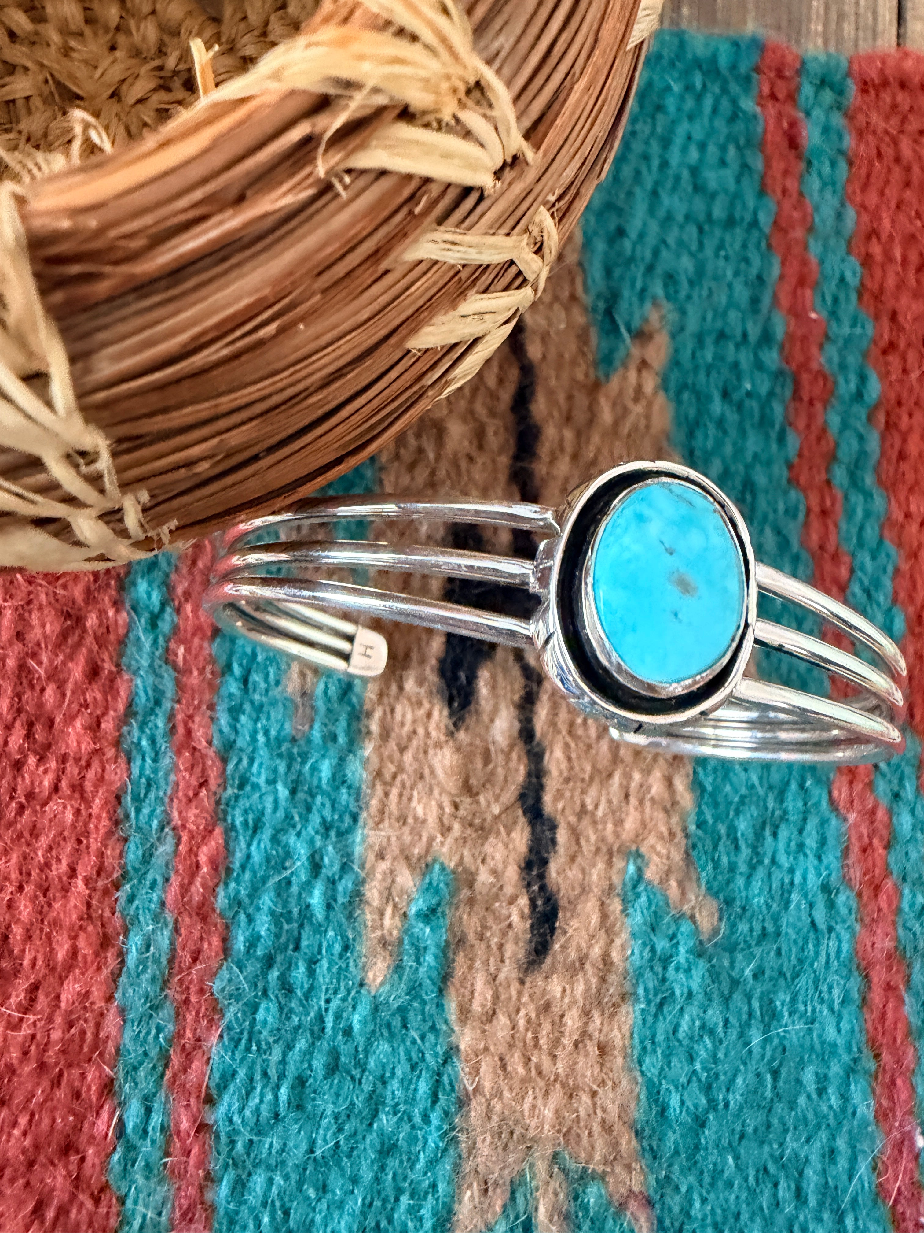 Handcrafted Sterling Silver & Turquoise Cuff Bracelet