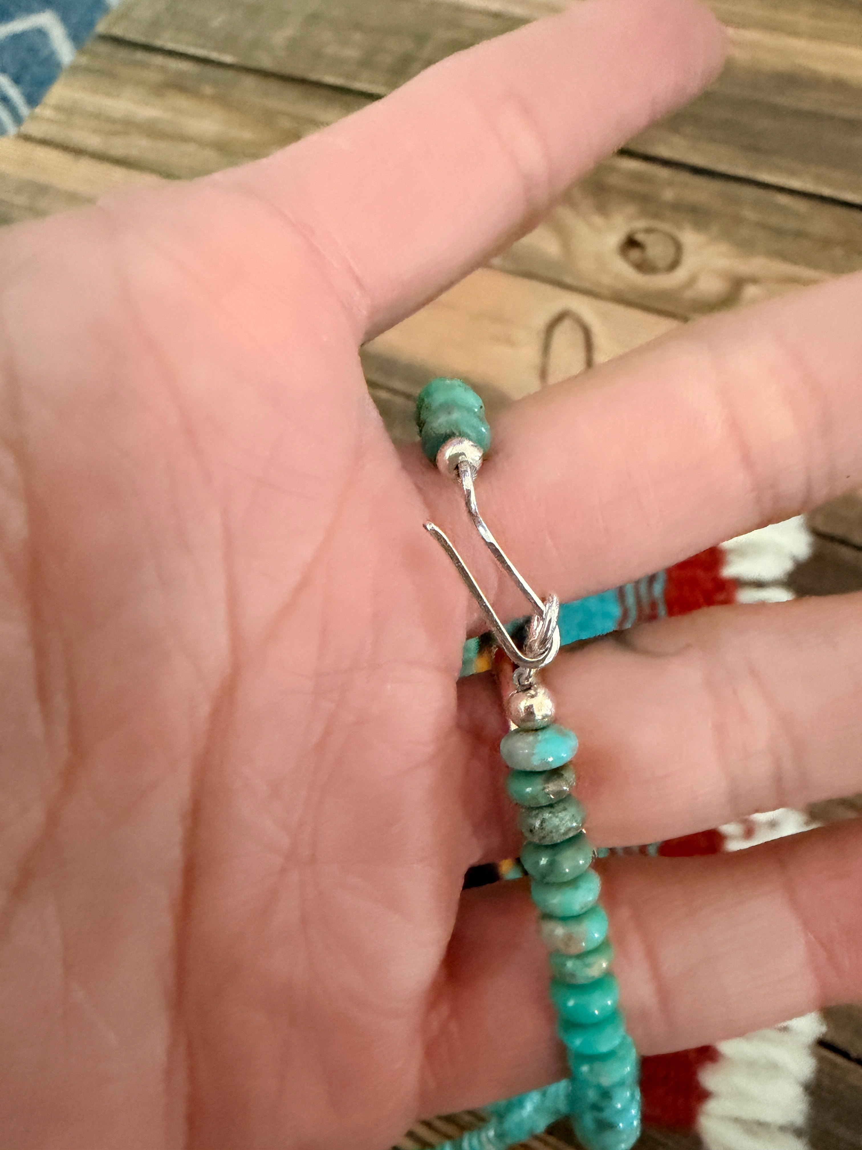 Handcrafted Turquoise 18" Beaded Necklace