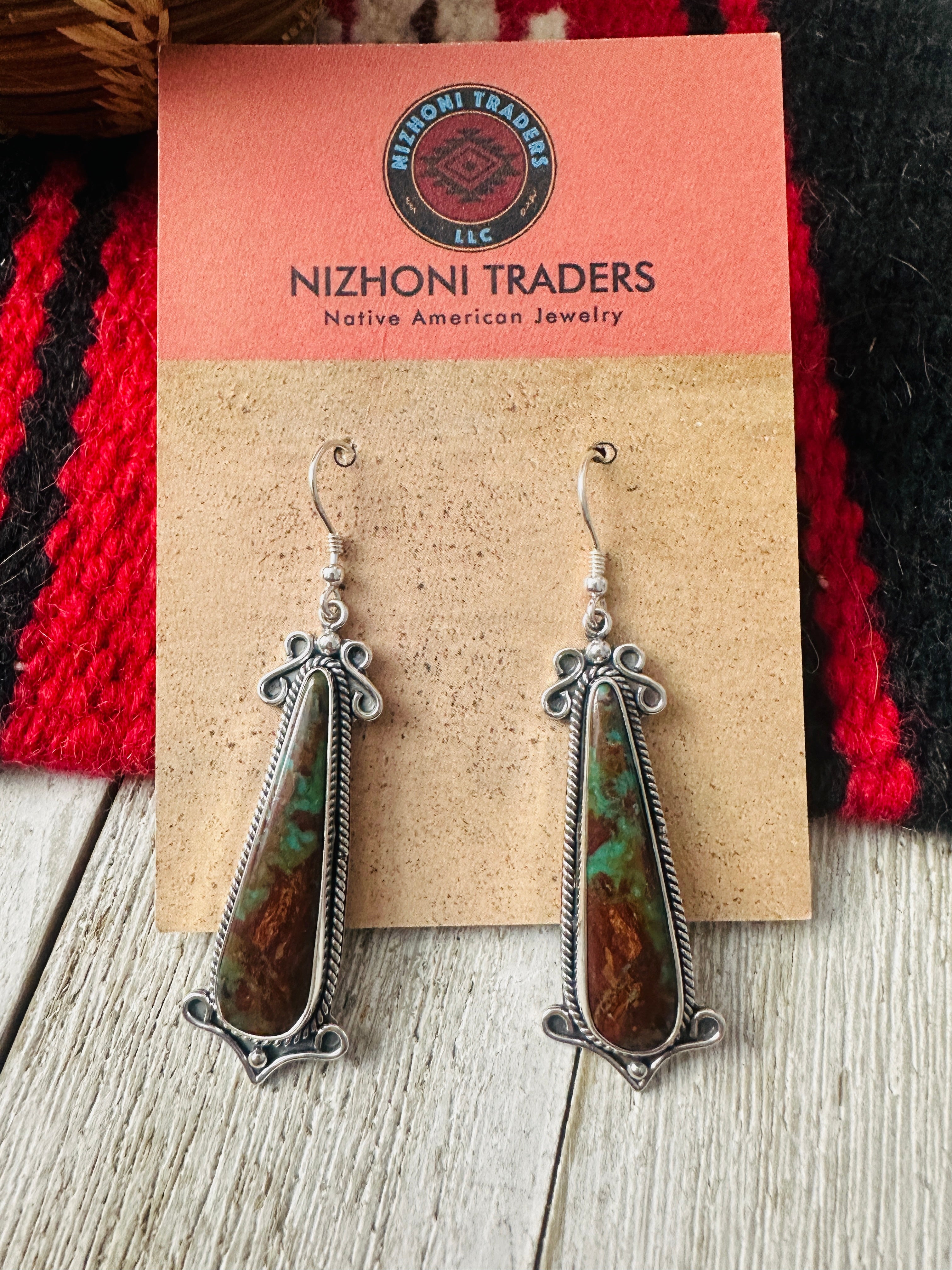 Handcrafted Sonoran Jasper & Sterling Silver Dangle Earrings