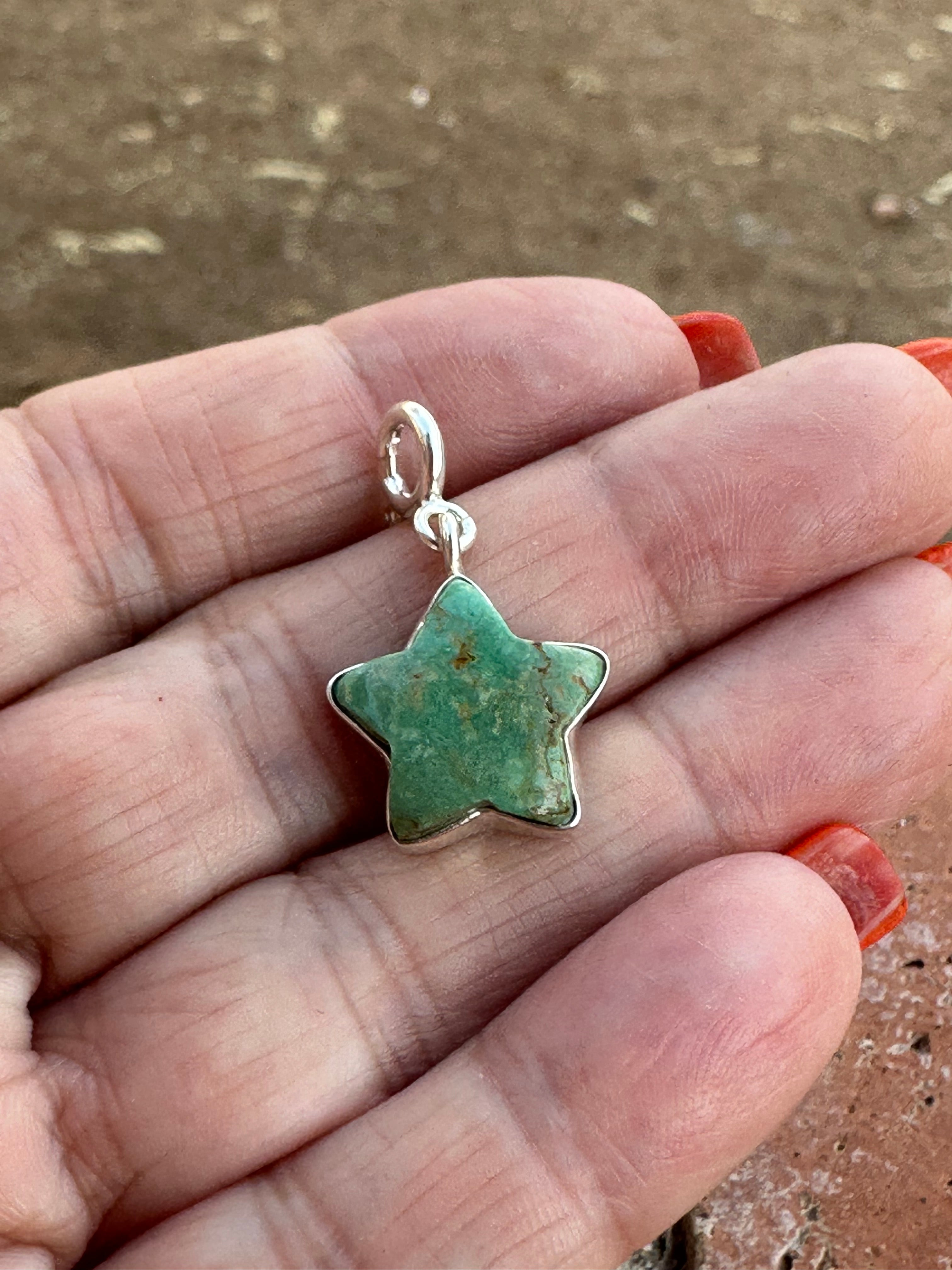 Halloween Collection Sterling Silver & Turquoise Star Charm