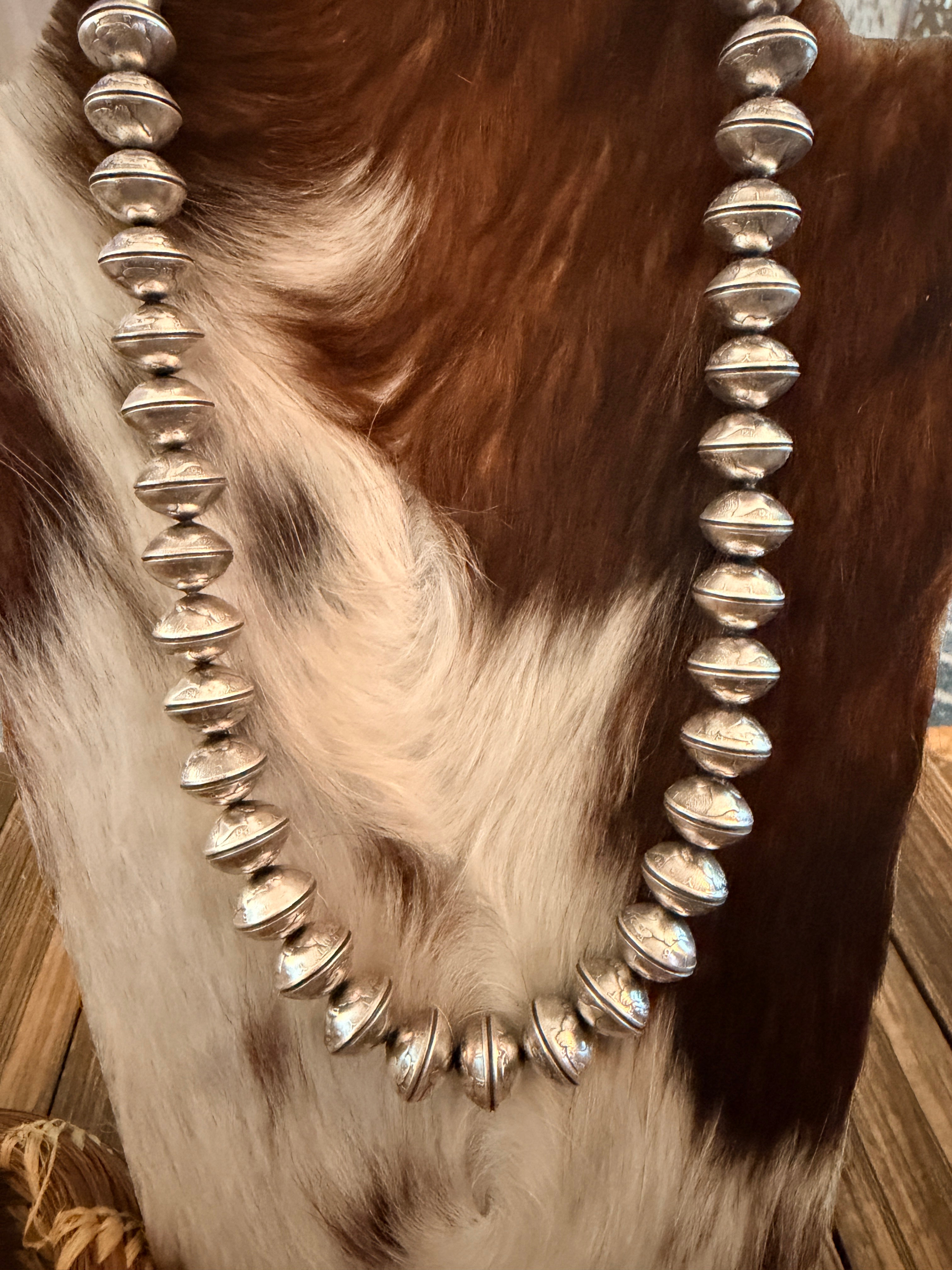 Handcrafted Sterling Silver Liberty Dime Beaded Necklace by James McCabe