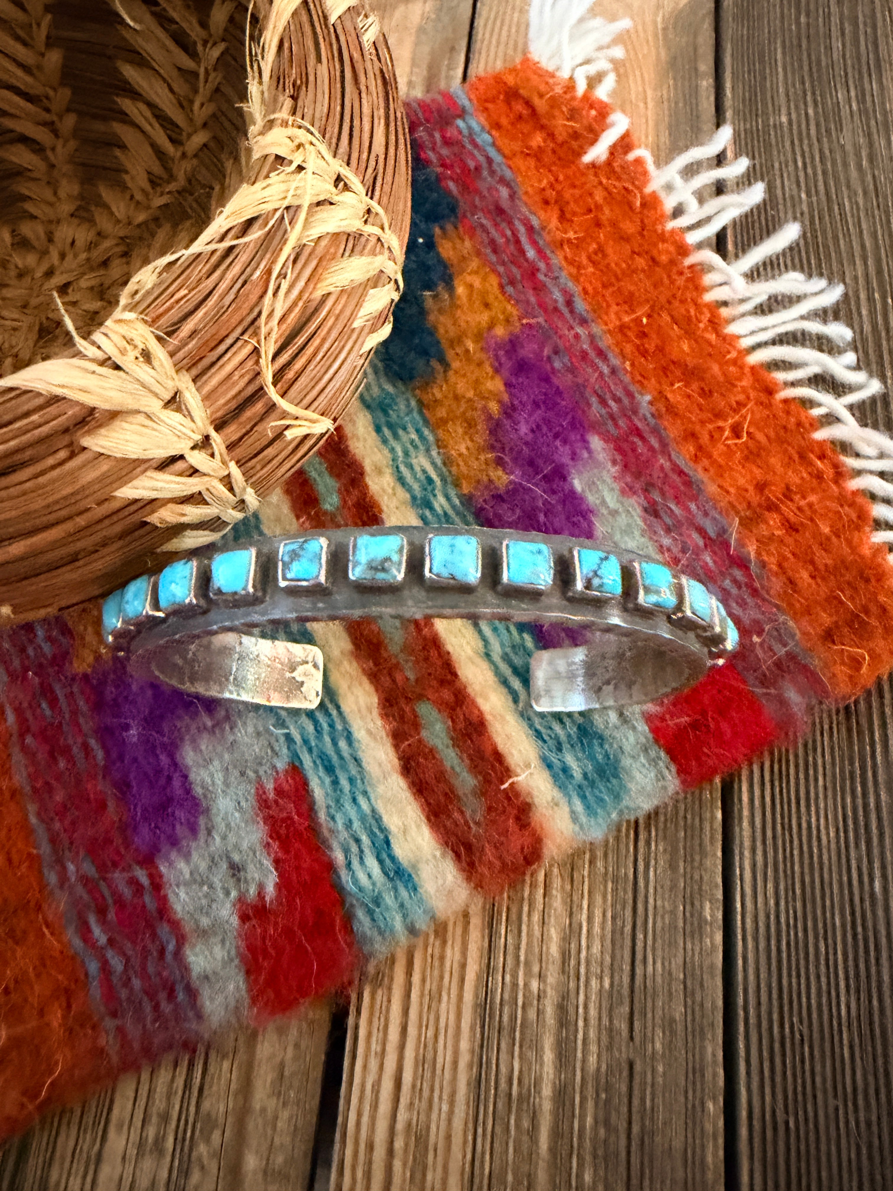 Handcrafted Sterling Silver & Turquoise Cuff Bracelet