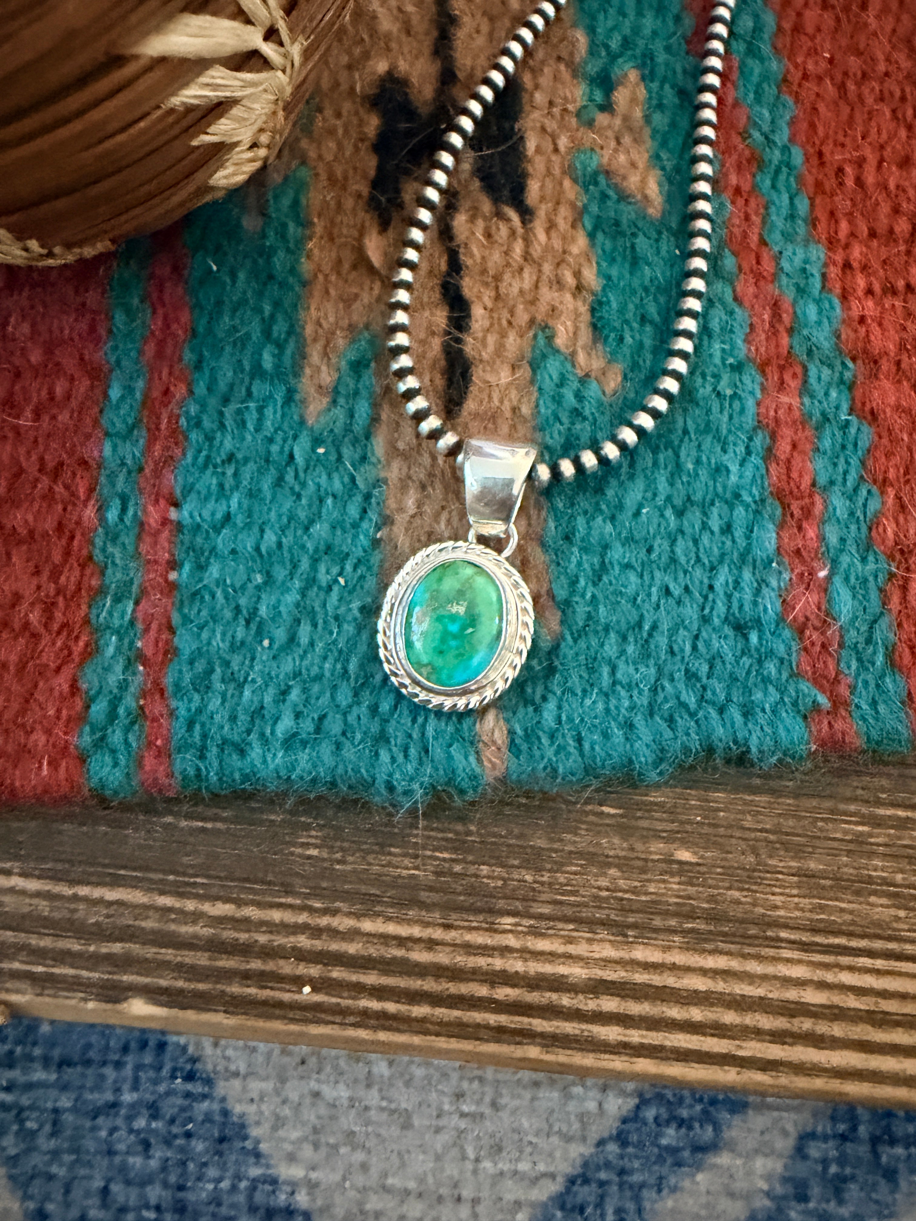 Handcrafted Sterling Silver & Sonoran Mountain Turquoise Pendant