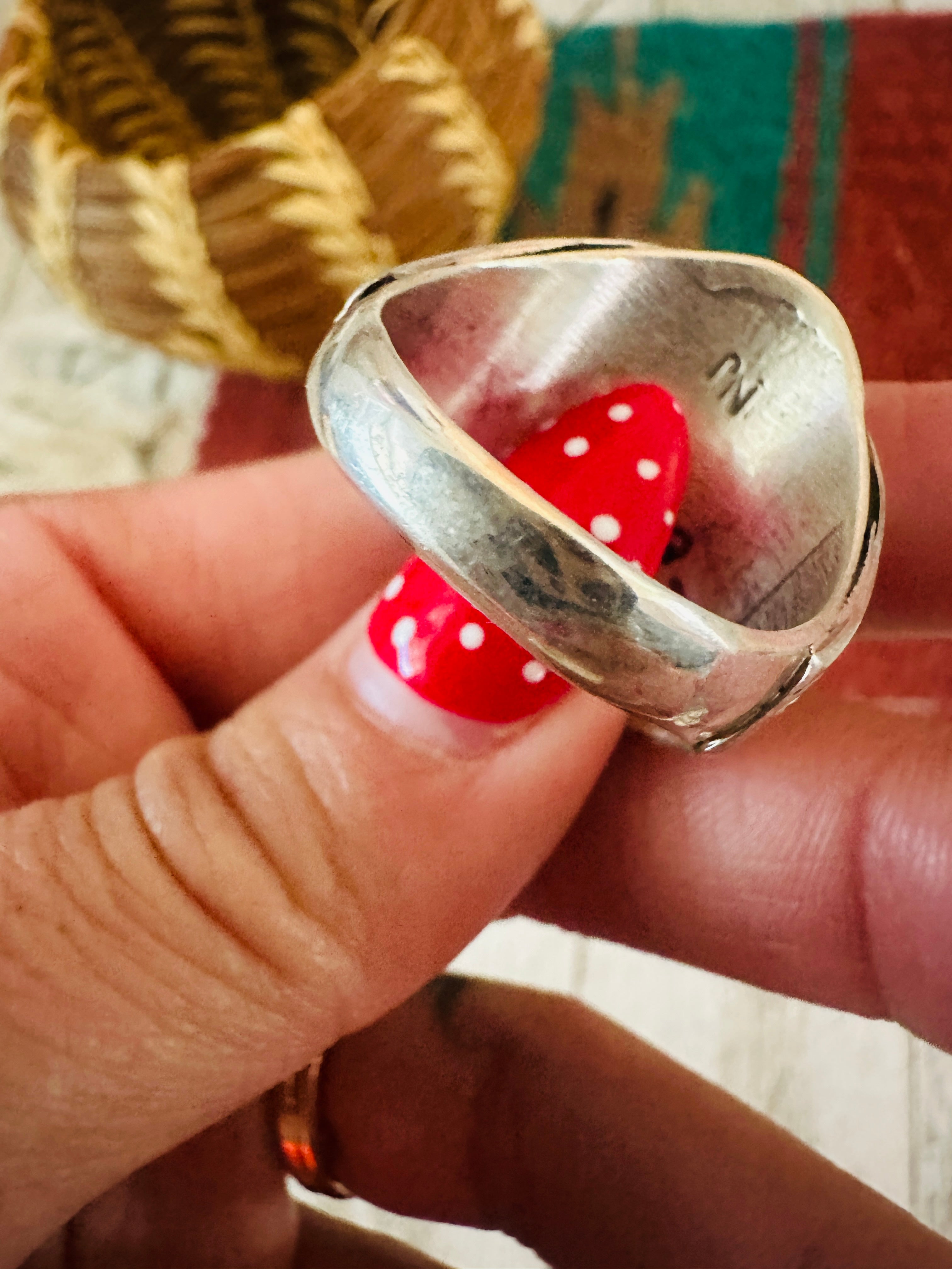 Handcrafted Sterling Silver & Turquoise Cluster Ring