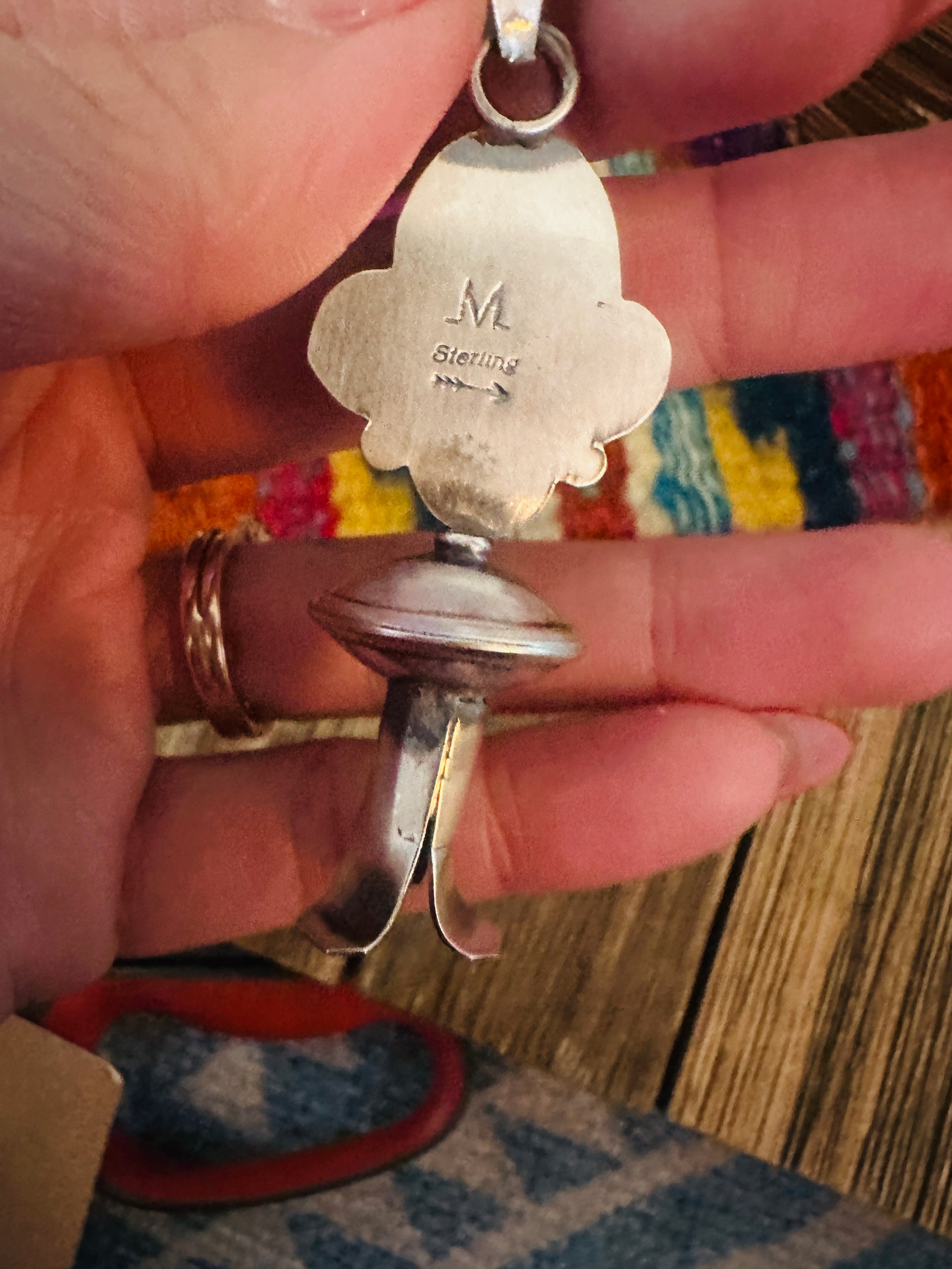 Handcrafted Sterling Silver & Sonoran Mountain Turquoise Blossom Pendant